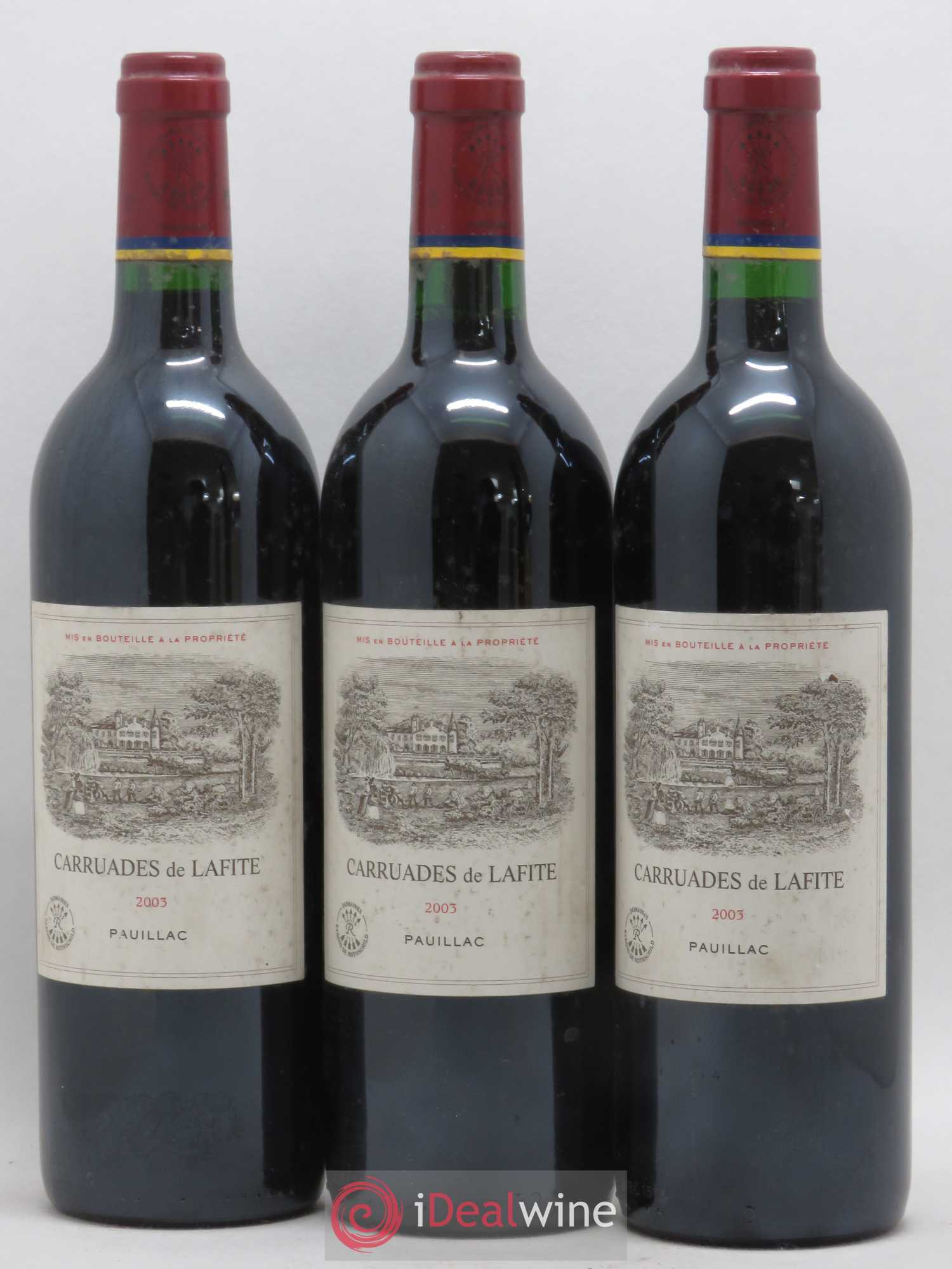 Carruades de Lafite Rothschild Second Vin 2003 - Lot de 3 bouteilles - 0