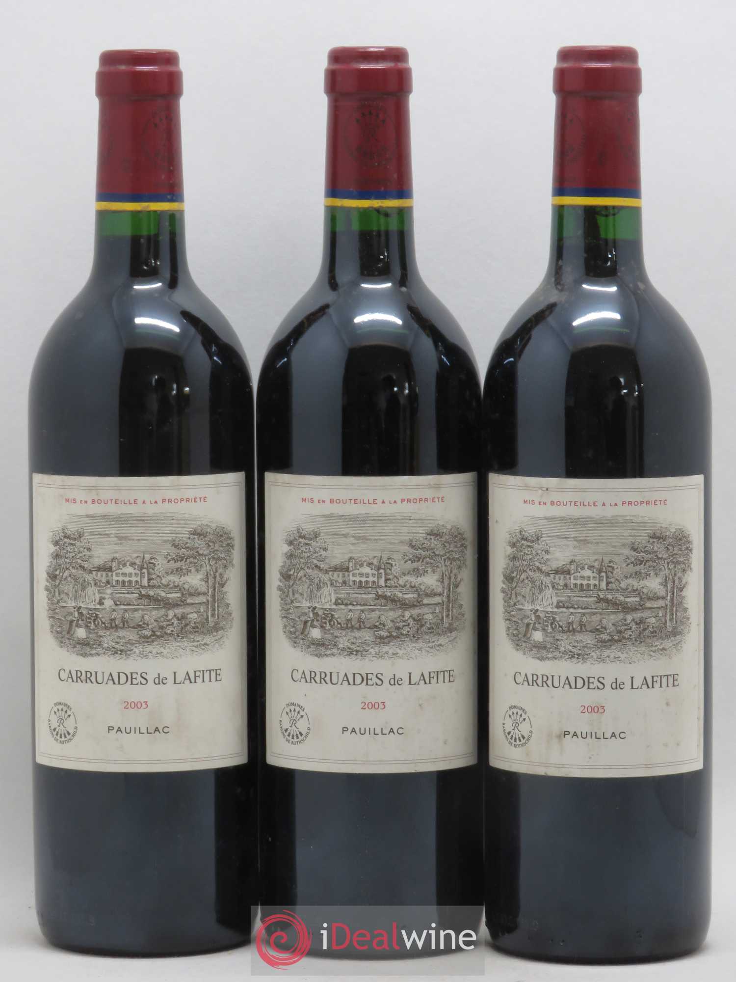 Carruades de Lafite Rothschild Second Vin 2003 - Lot de 3 bouteilles - 0