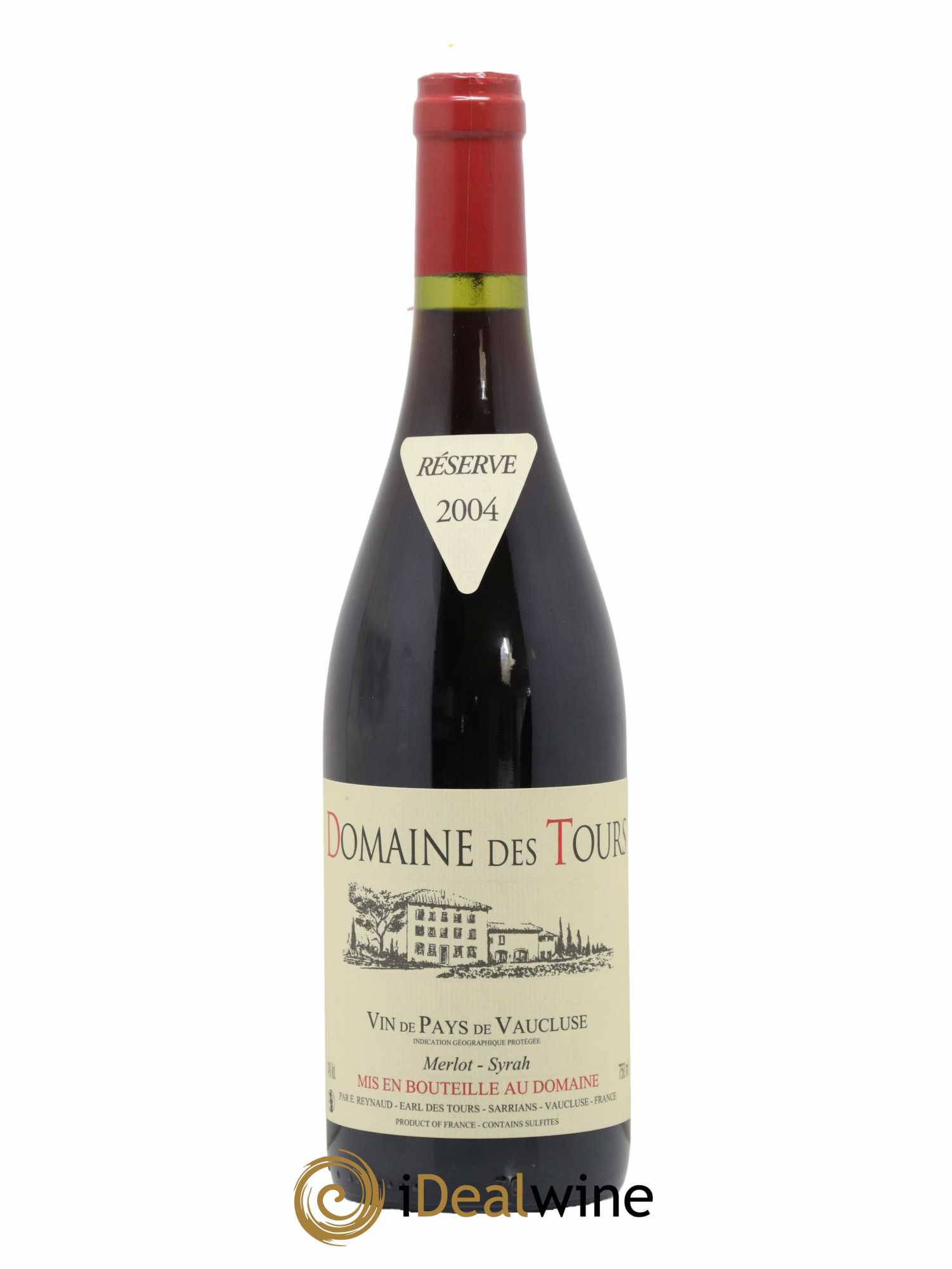 Vaucluse Domaine des Tours Merlot-Syrah Emmanuel Reynaud 2004 - Lot de 1 bouteille - 0