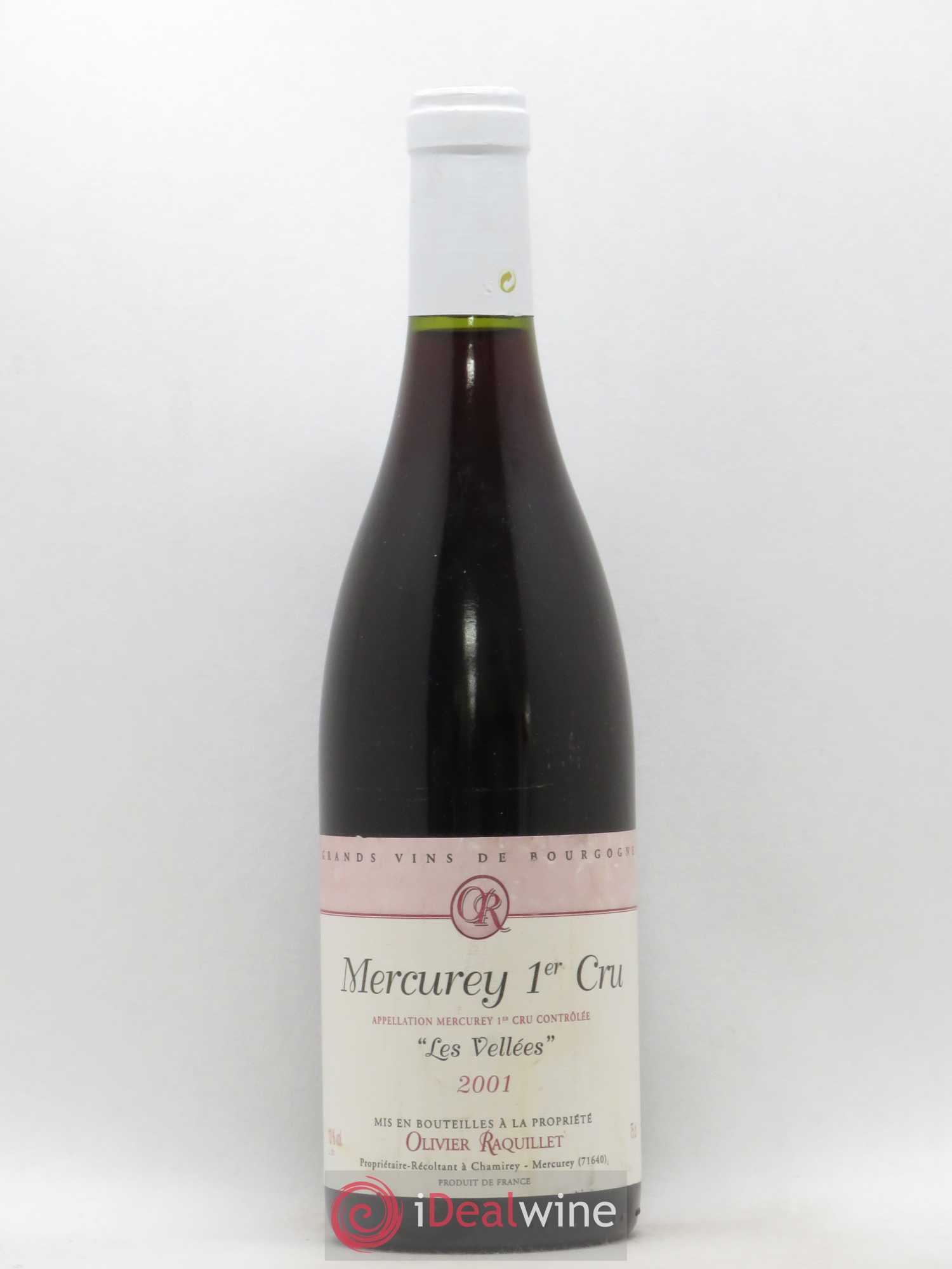 Mercurey 1er Cru Les Vellées Olivier Raquillet 2001 - Posten von 1 Flasche - 0