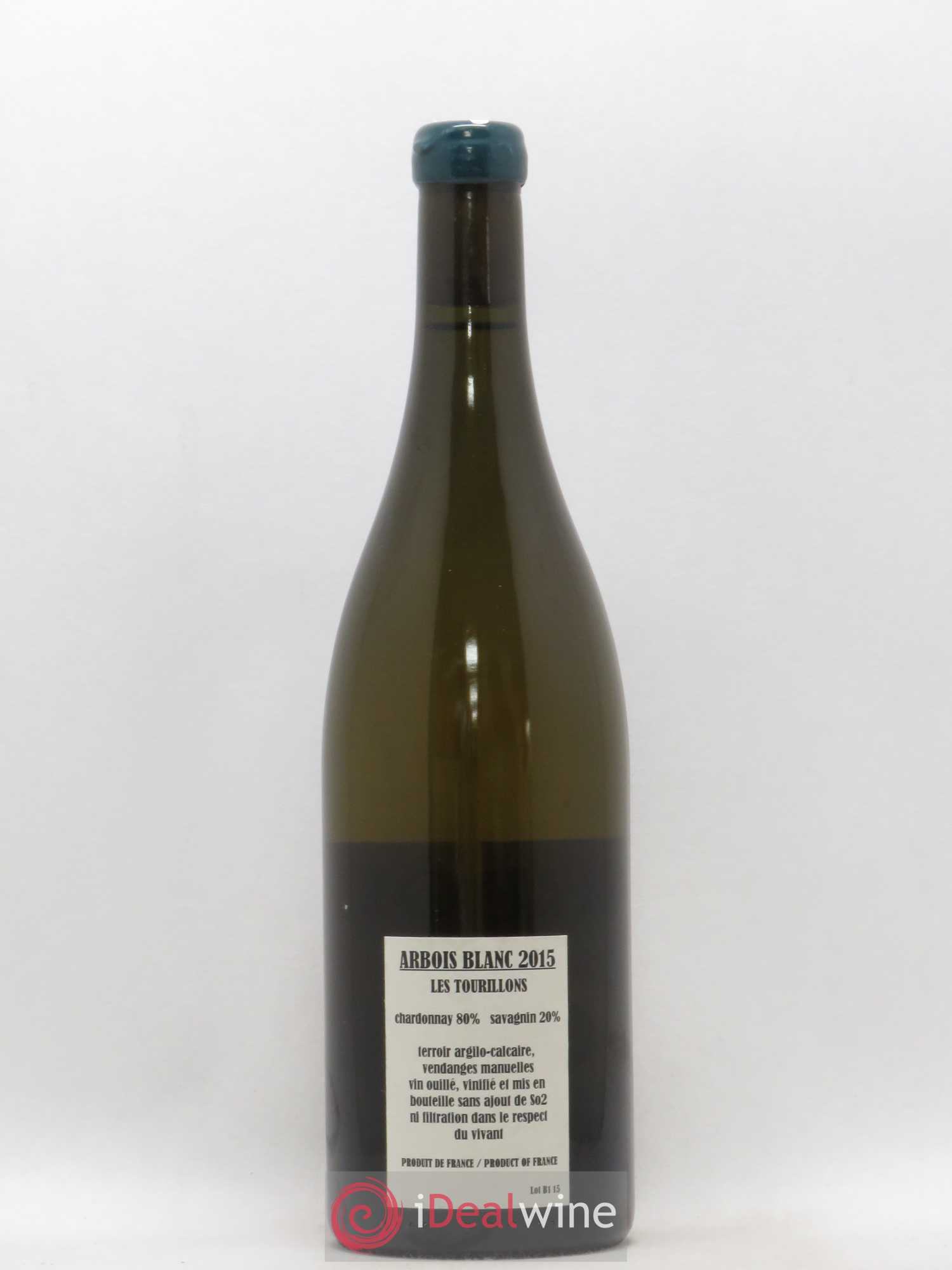 Arbois Chardonnay Savagnin Les Tourillons Adeline Houillon & Renaud Bruyère 2015 - Lot de 1 bouteille - 1
