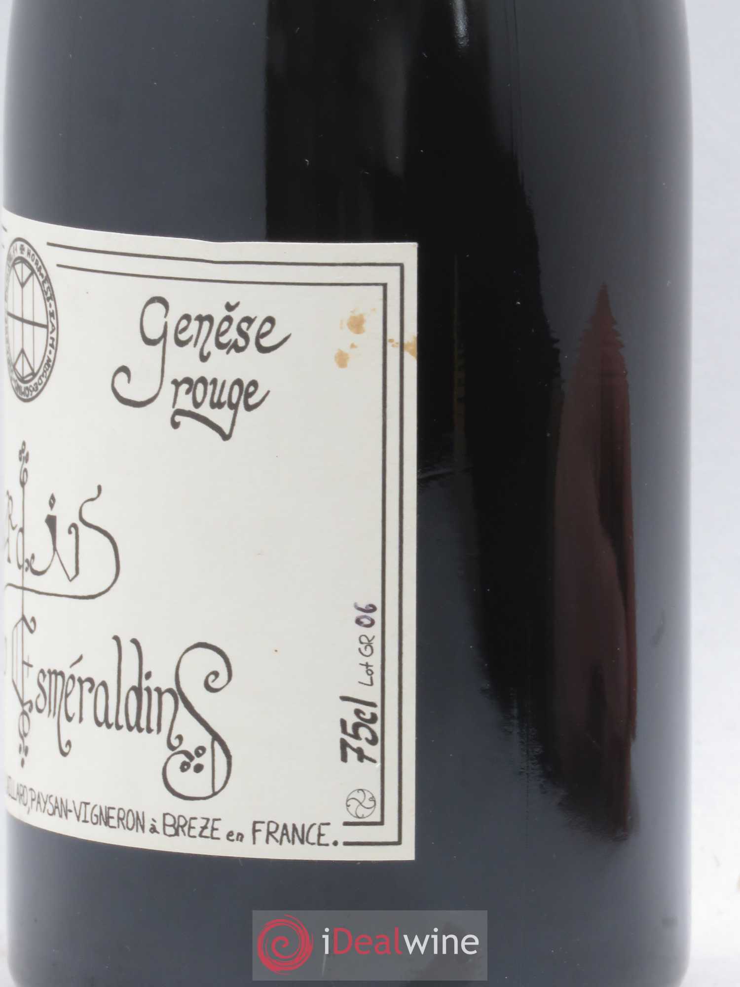 Vin de France Génèse Xavier Caillard - Les Jardins Esmeraldins 2006 - Lot de 1 bouteille - 1