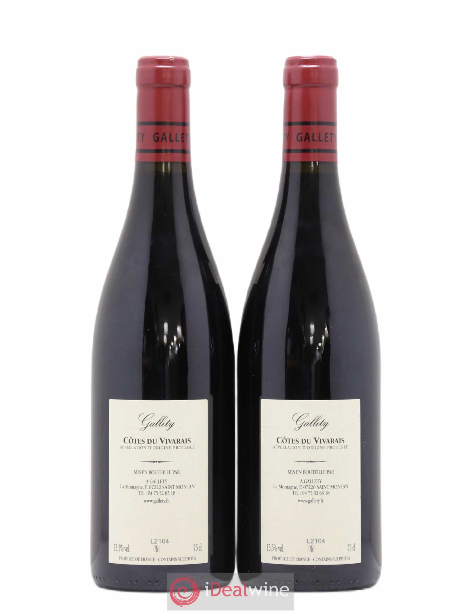 Côtes du Vivarais La Syrare Gallety (Domaine)  (sans prix de réserve) 2018 - Lot de 2 bouteilles - 1
