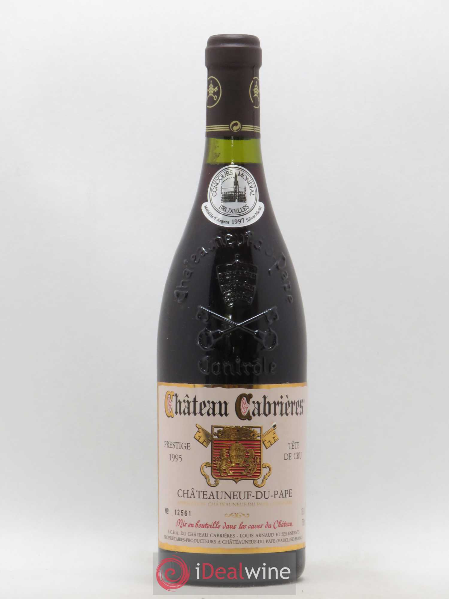 Châteauneuf-du-Pape Château de Cabrieres Prestige Tête de Cru 1995 - Posten von 1 Flasche - 0