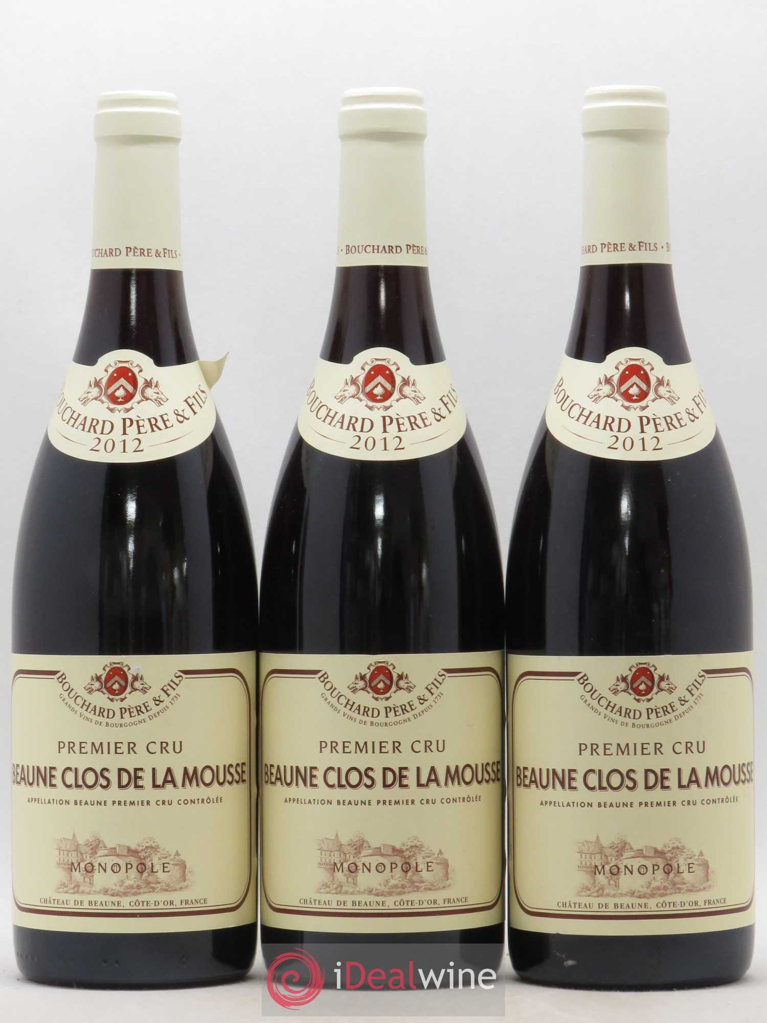 Beaune 1er Cru Clos de la Mousse Bouchard Père & Fils 2012 - Lot de 3 bouteilles - 0