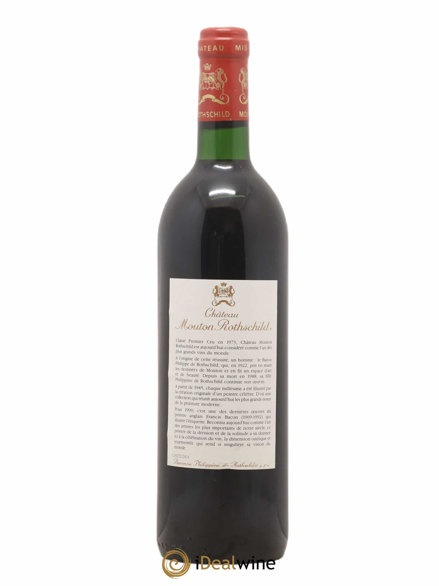 Château Mouton Rothschild 1er Grand Cru Classé 1990 - Lot de 1 bouteille - 1