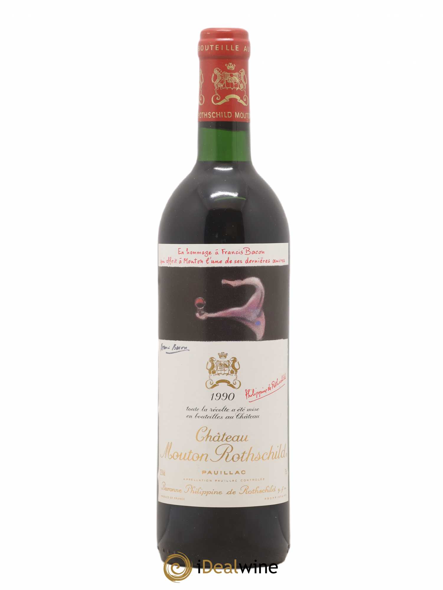 Château Mouton Rothschild 1er Grand Cru Classé 1990 - Lot de 1 bouteille - 0