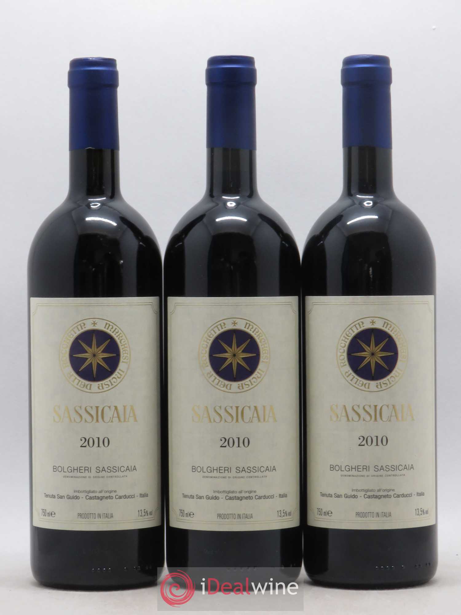 Bolgheri DOC Sassicaia Tenuta San Guido 2010 - Lot de 3 bouteilles - 0