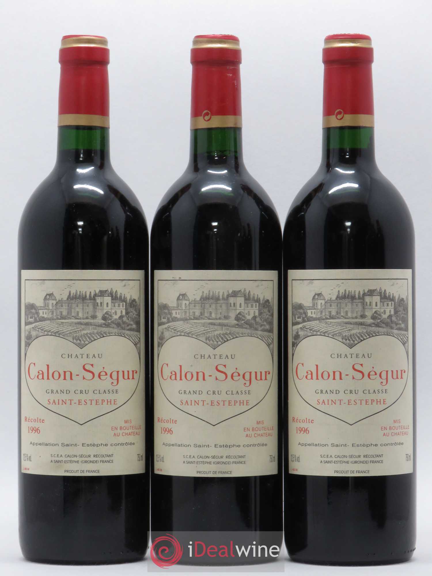 Château Calon Ségur 3ème Grand Cru Classé 1996 - Lot de 6 bouteilles - 1