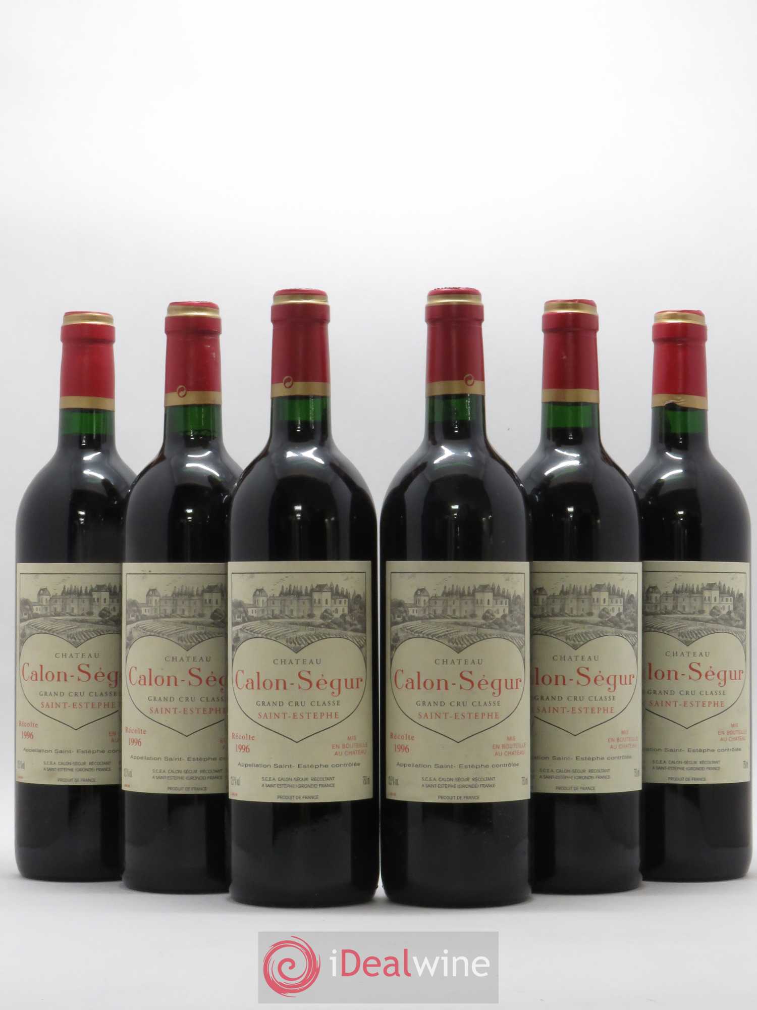 Château Calon Ségur 3ème Grand Cru Classé 1996 - Lot de 6 bouteilles - 0