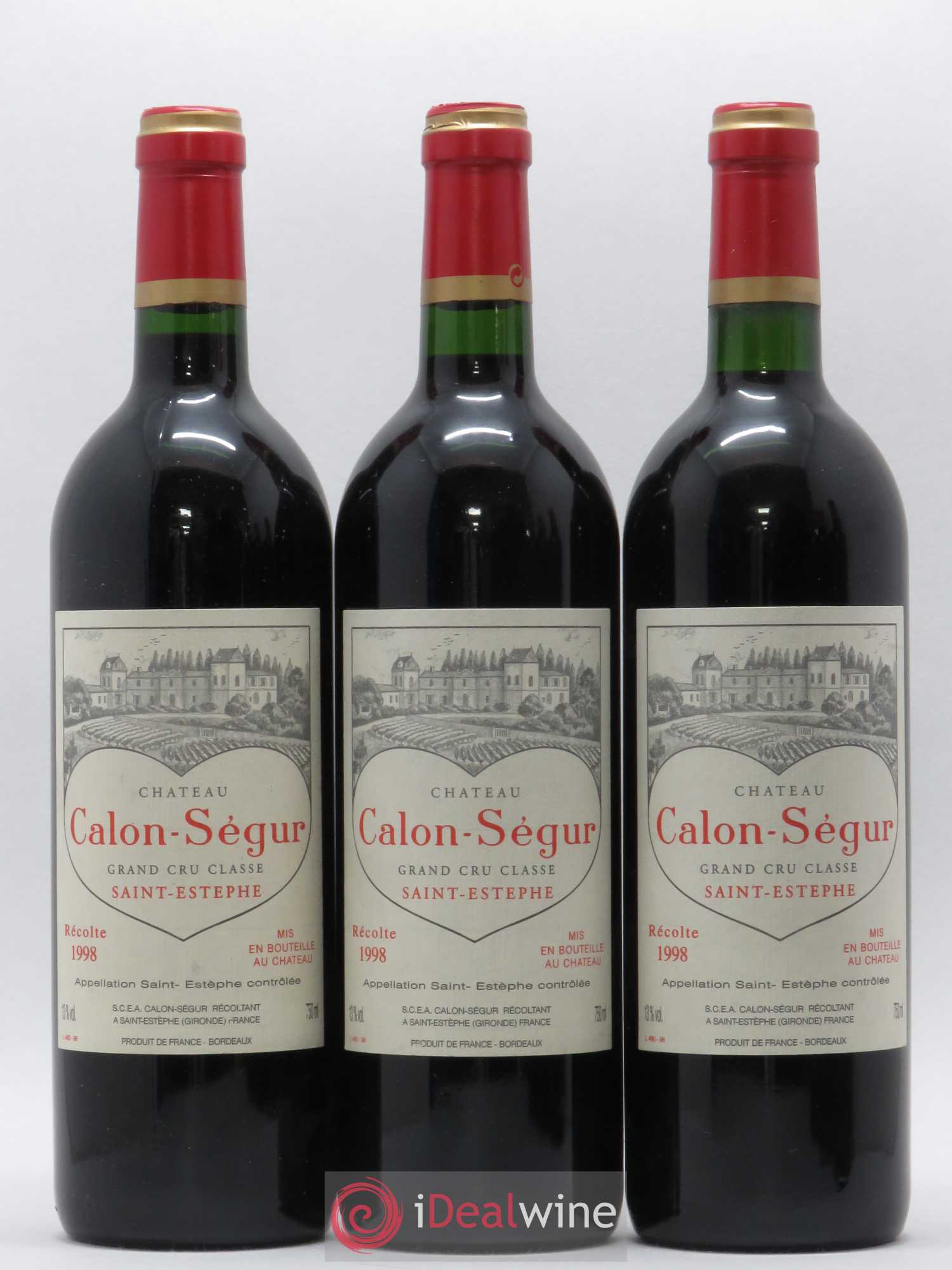 Château Calon Ségur 3ème Grand Cru Classé 1998 - Lot de 6 bouteilles - 1