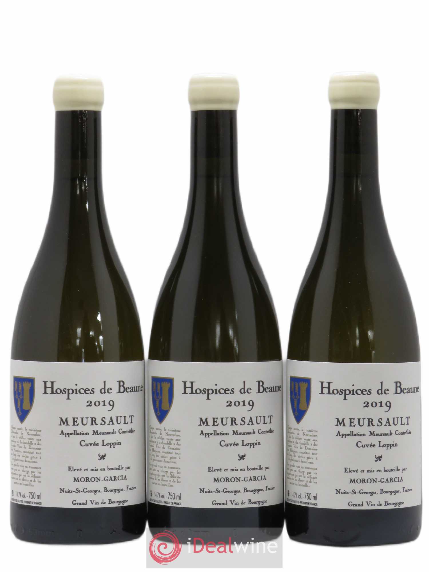 Meursault Cuvée Loppin Hospices de Beaune Domaine Moron-Garcia 2019 - Posten von 3 Flaschen - 0
