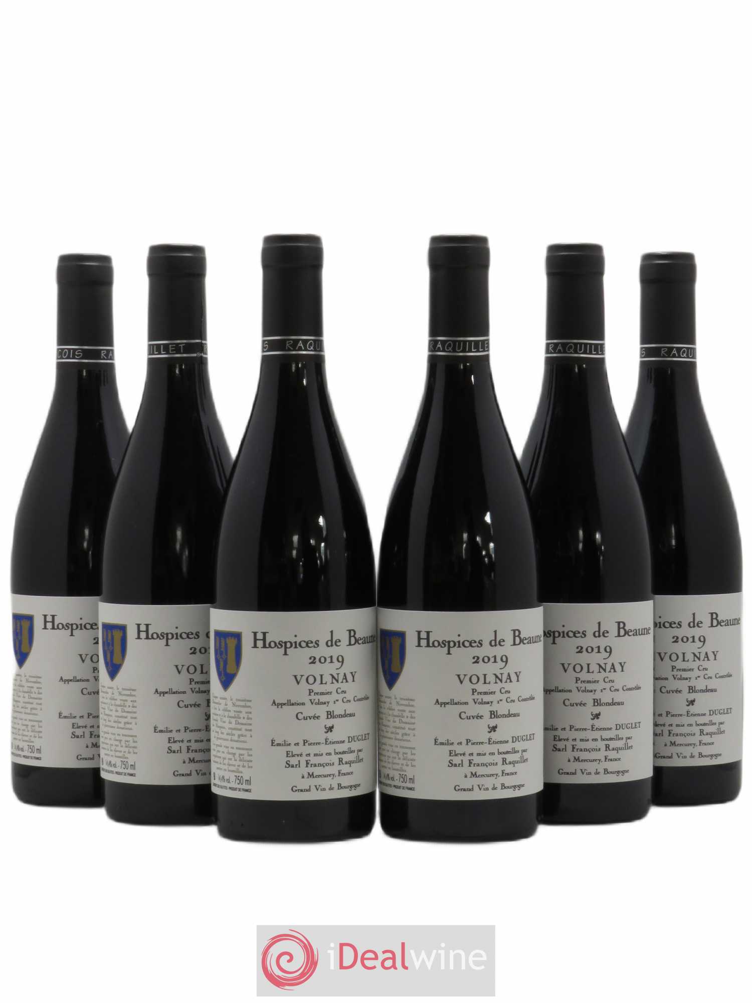 Volnay 1er Cru Cuvée Blondeau Hospices de Beaune Domaine François Raquillet 2019 - Posten von 6 Flaschen - 0