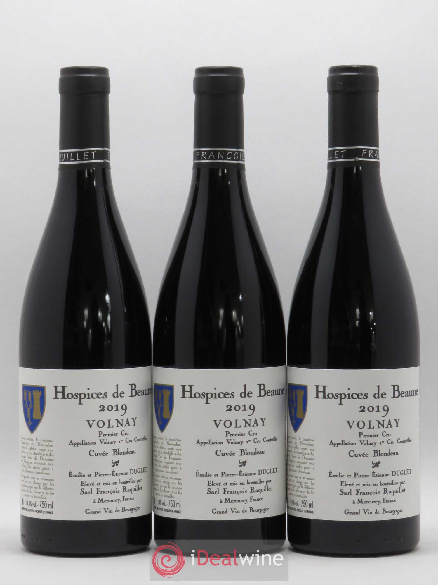 Volnay 1er Cru Cuvée Blondeau Hospices de Beaune Domaine François Raquillet 2019 - Posten von 6 Flaschen - 2