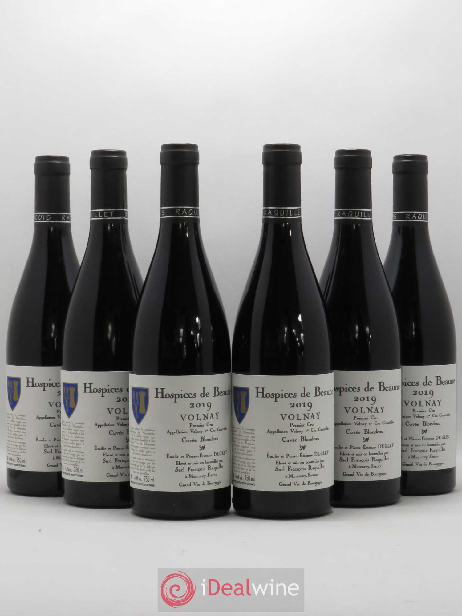 Volnay 1er Cru Cuvée Blondeau Hospices de Beaune Domaine François Raquillet 2019 - Posten von 6 Flaschen - 0