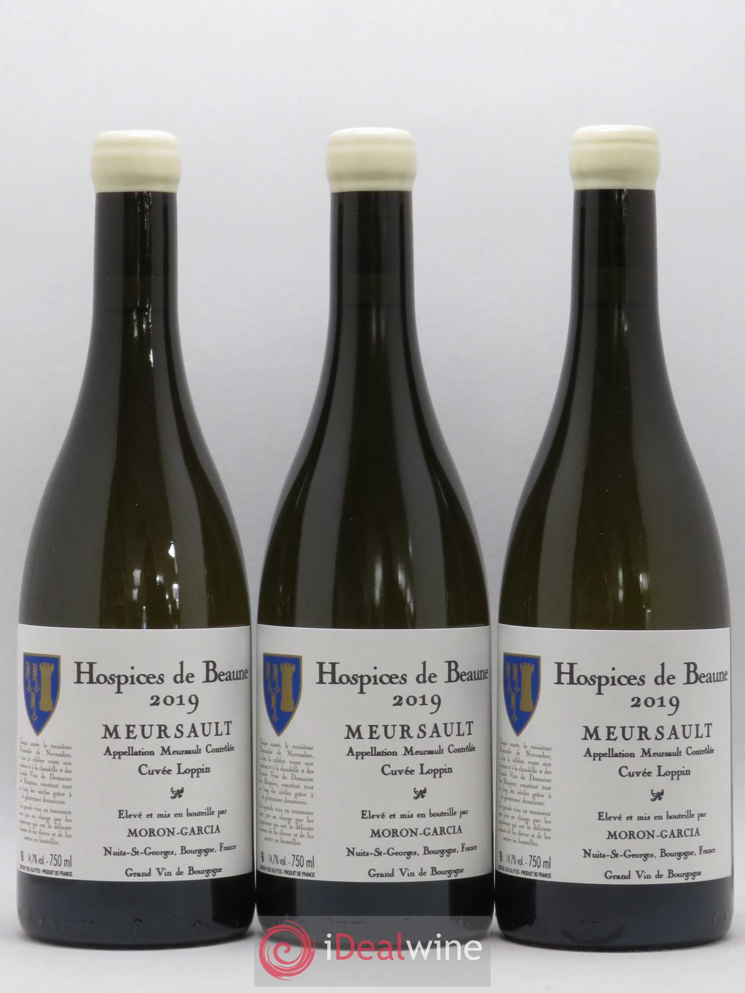 Meursault Cuvée Loppin Hospices de Beaune Domaine Moron-Garcia 2019 - Posten von 3 Flaschen - 0