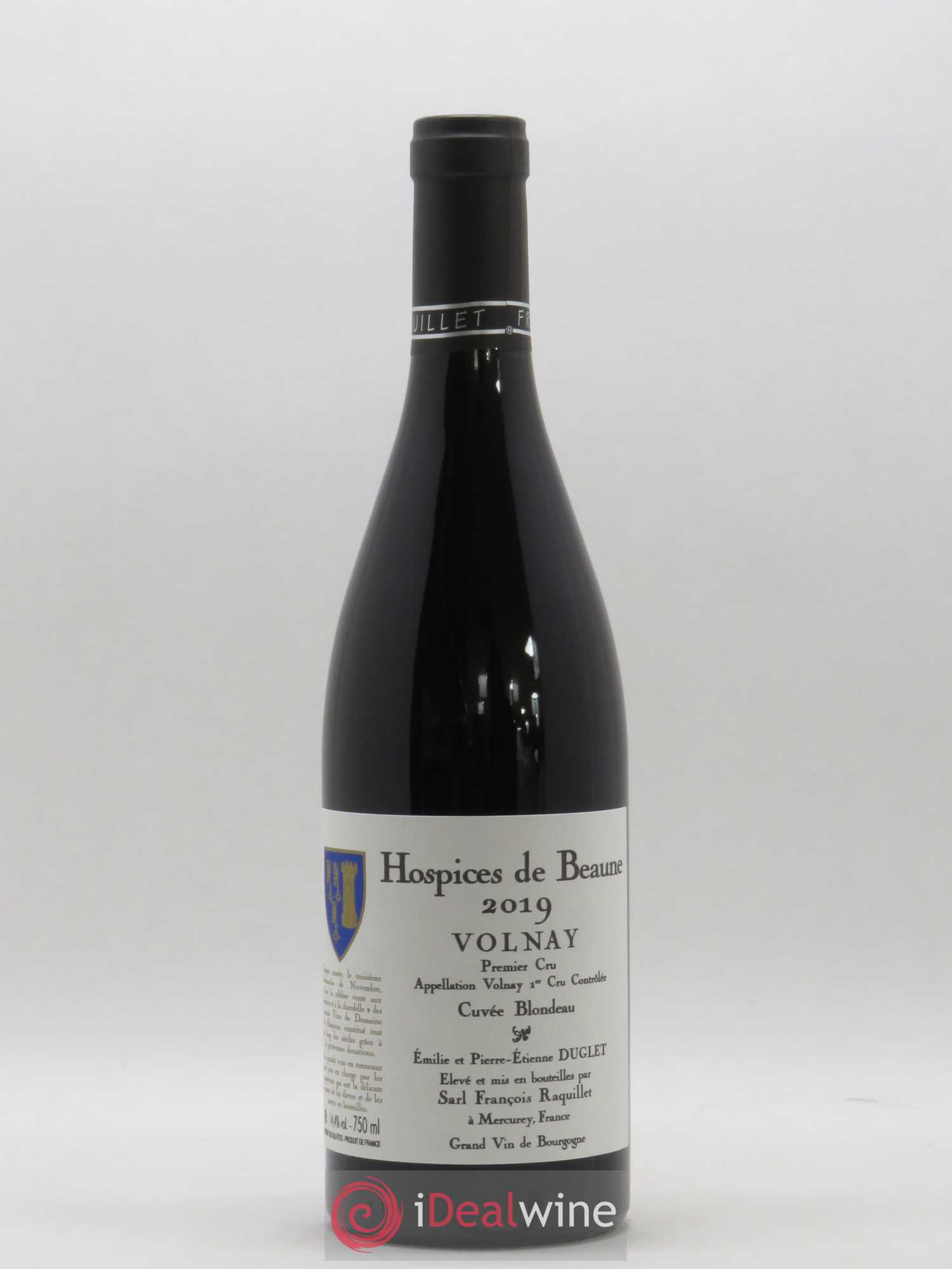 Volnay 1er Cru Cuvée Blondeau Hospices de Beaune Domaine François Raquillet 2019 - Posten von 1 Flasche - 0