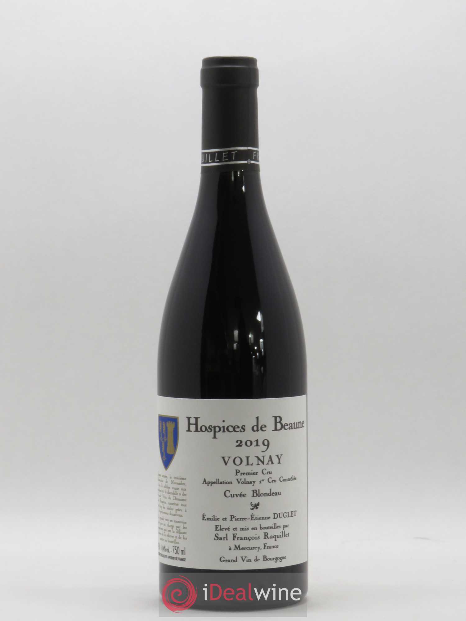 Volnay 1er Cru Cuvée Blondeau Hospices de Beaune Domaine François Raquillet 2019 - Posten von 1 Flasche - 0