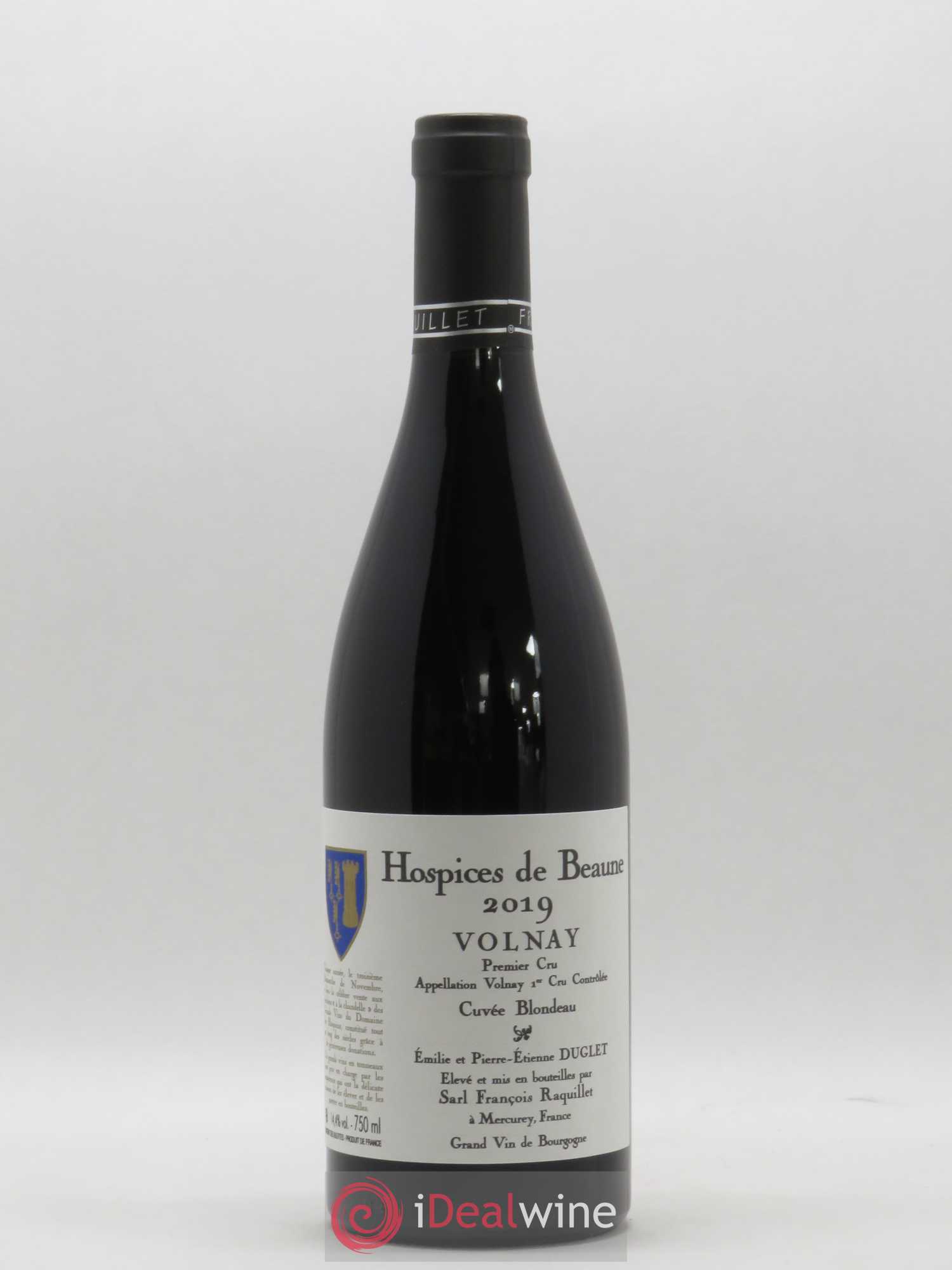 Volnay 1er Cru Cuvée Blondeau Hospices de Beaune Domaine François Raquillet 2019 - Posten von 1 Flasche - 0