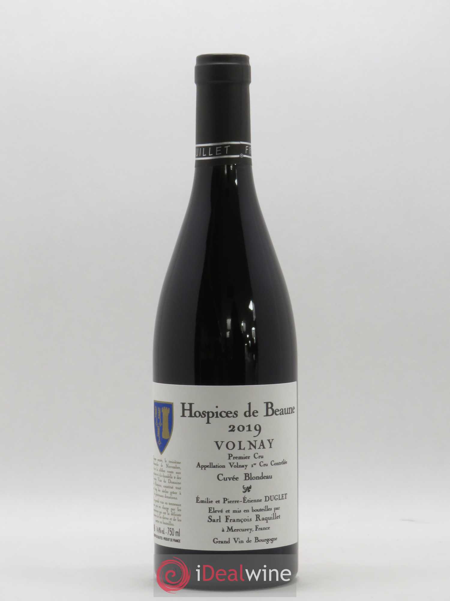 Volnay 1er Cru Cuvée Blondeau Hospices de Beaune Domaine François Raquillet 2019 - Posten von 1 Flasche - 0