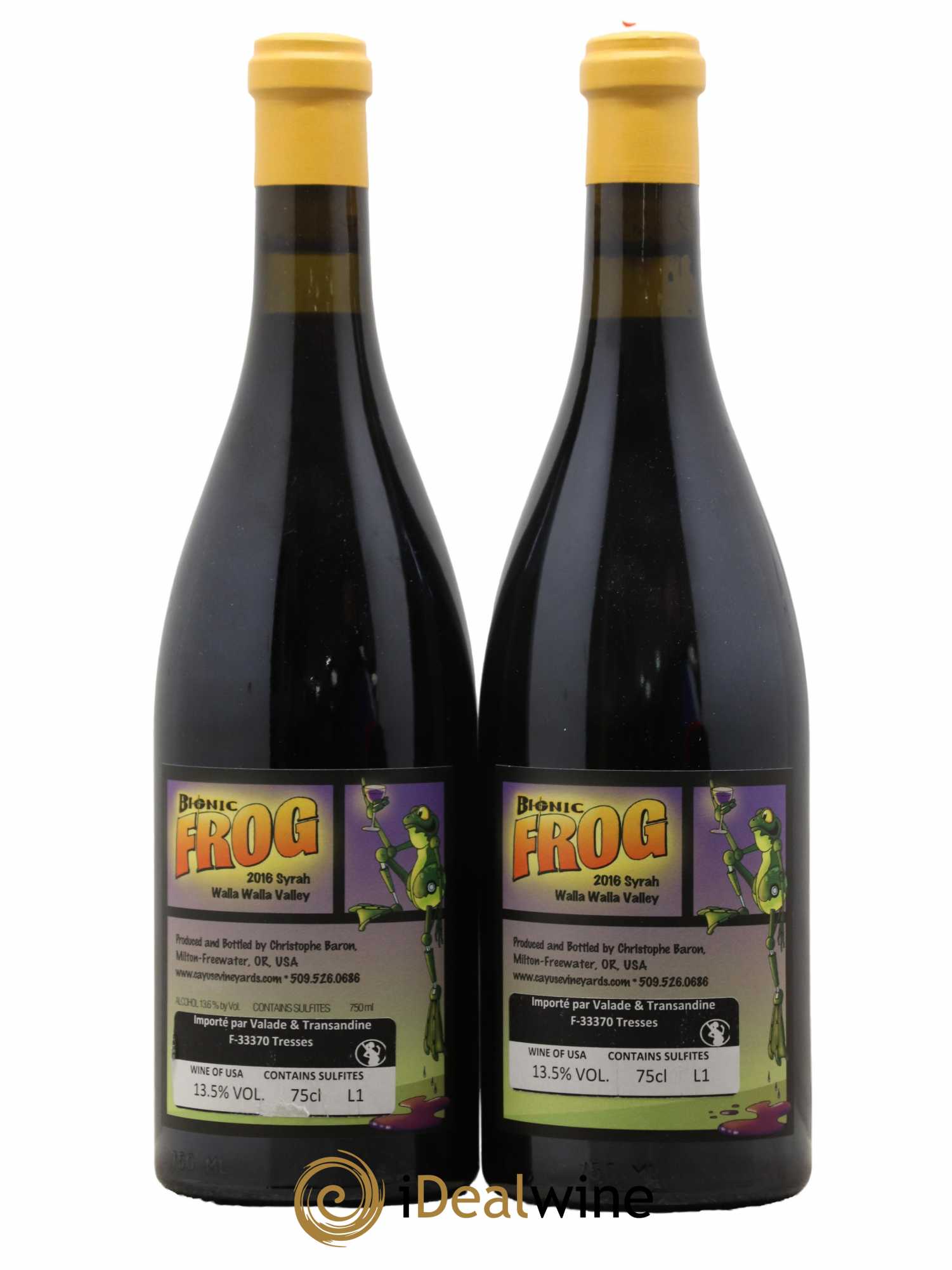 Walla Walla Valley Cayuse Bionic Frog Christophe Baron 2016 - Lot de 2 bouteilles - 1