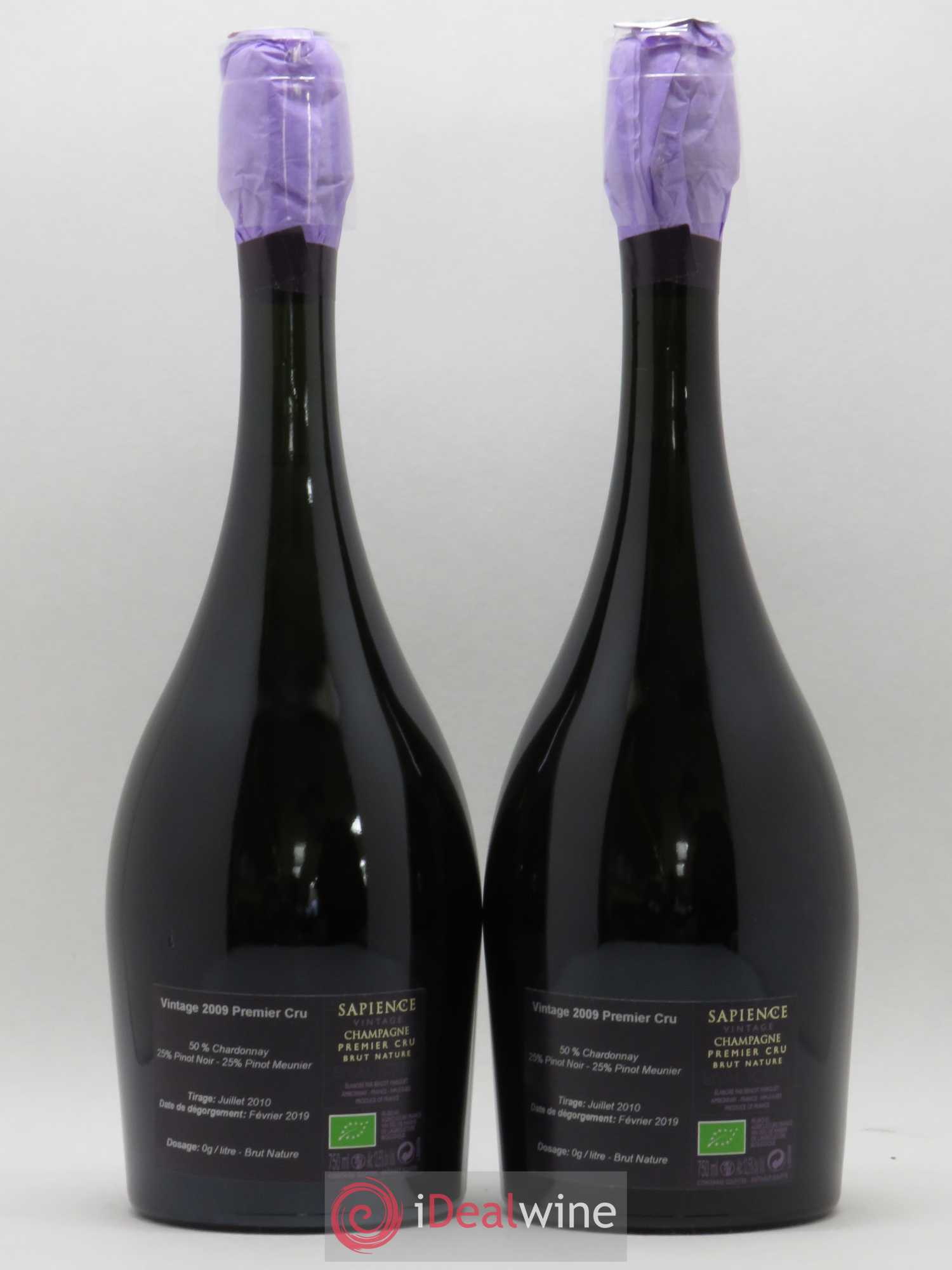 Sapience 1er Cru Brut Nature Marguet 2009 - Lot de 2 bouteilles - 1