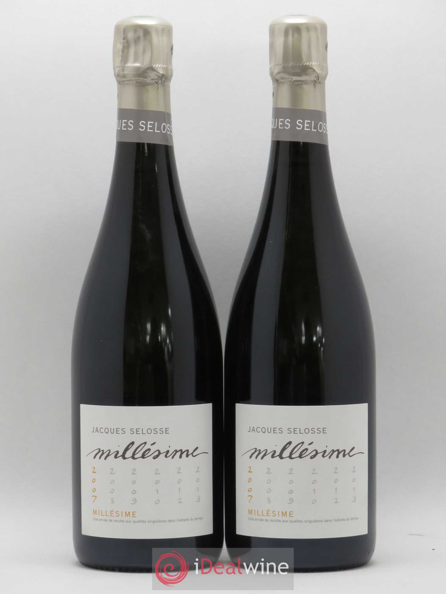 1er Cru Millésimé Extra-Brut Jacques Selosse 2007 - Lot de 2 bouteilles - 0
