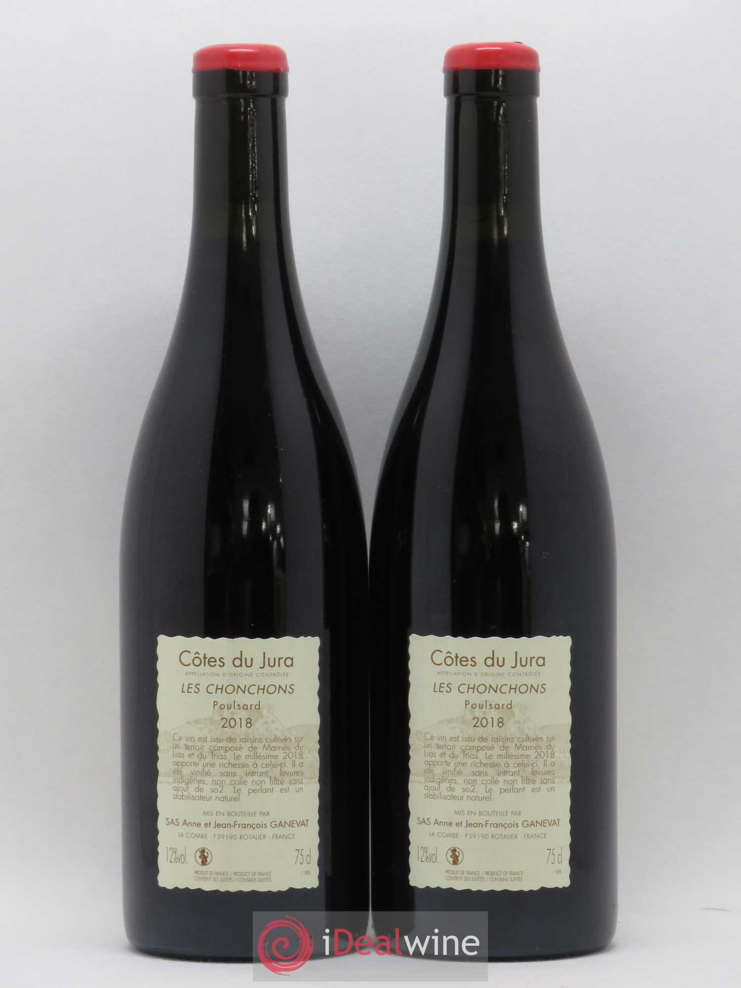 Côtes du Jura Les Chonchons Anne et Jean François Ganevat 2018 - Lot de 2 bouteilles - 1