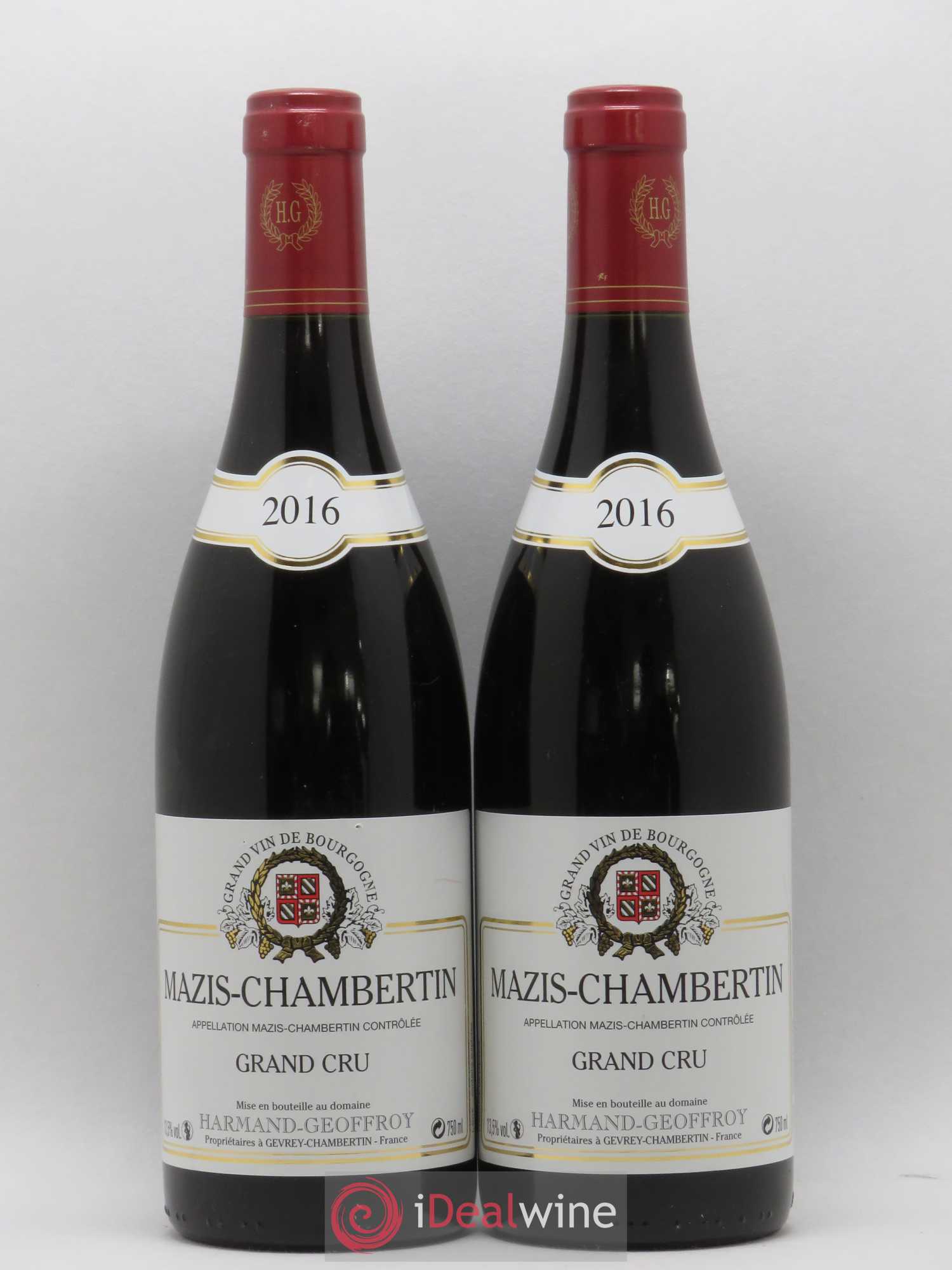 Mazis-Chambertin Grand Cru Harmand-Geoffroy (Domaine) 2016 - Lot de 2 bouteilles - 0