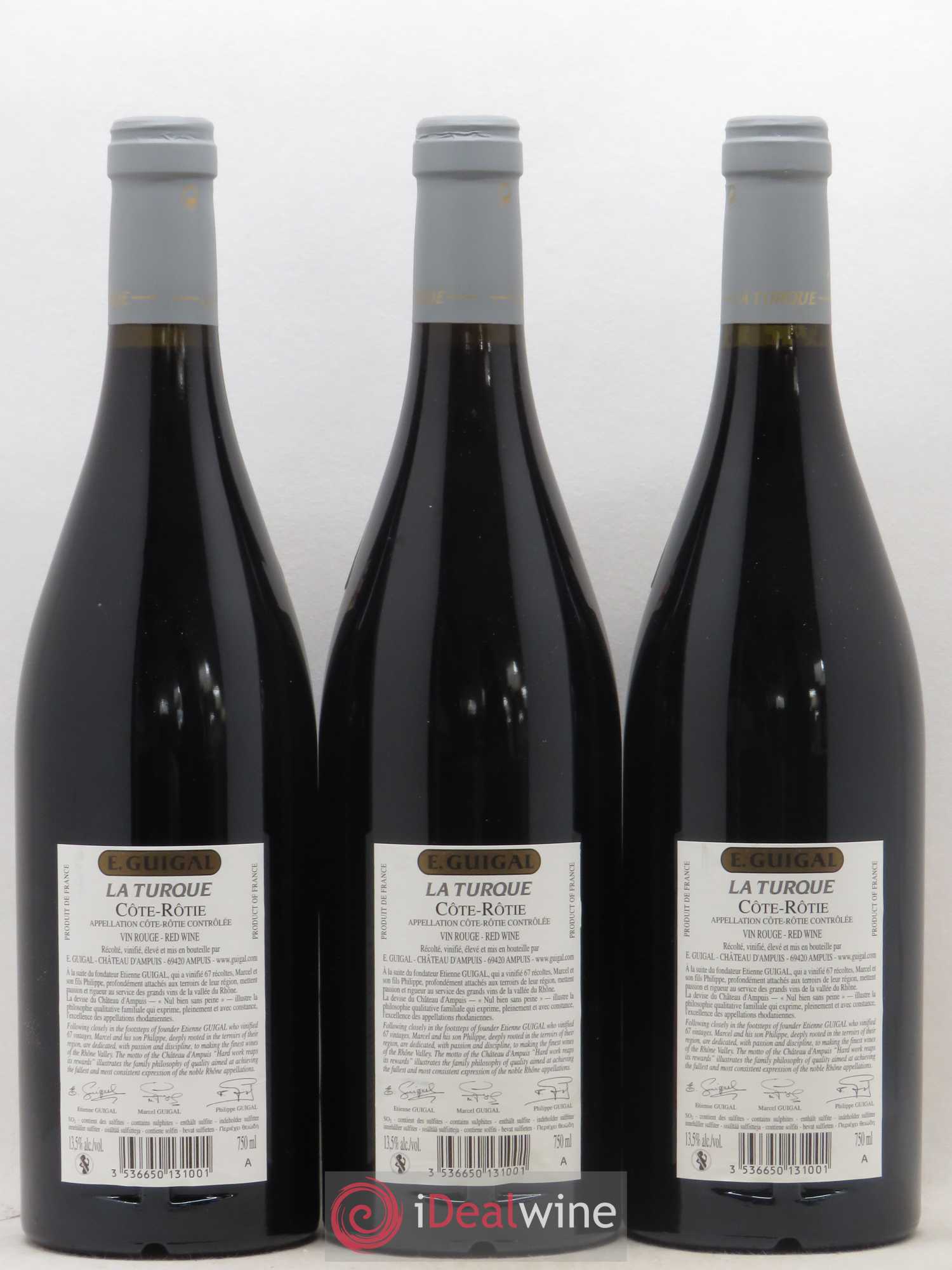 Côte-Rôtie La Turque Guigal 2012 - Lot de 3 bouteilles - 1
