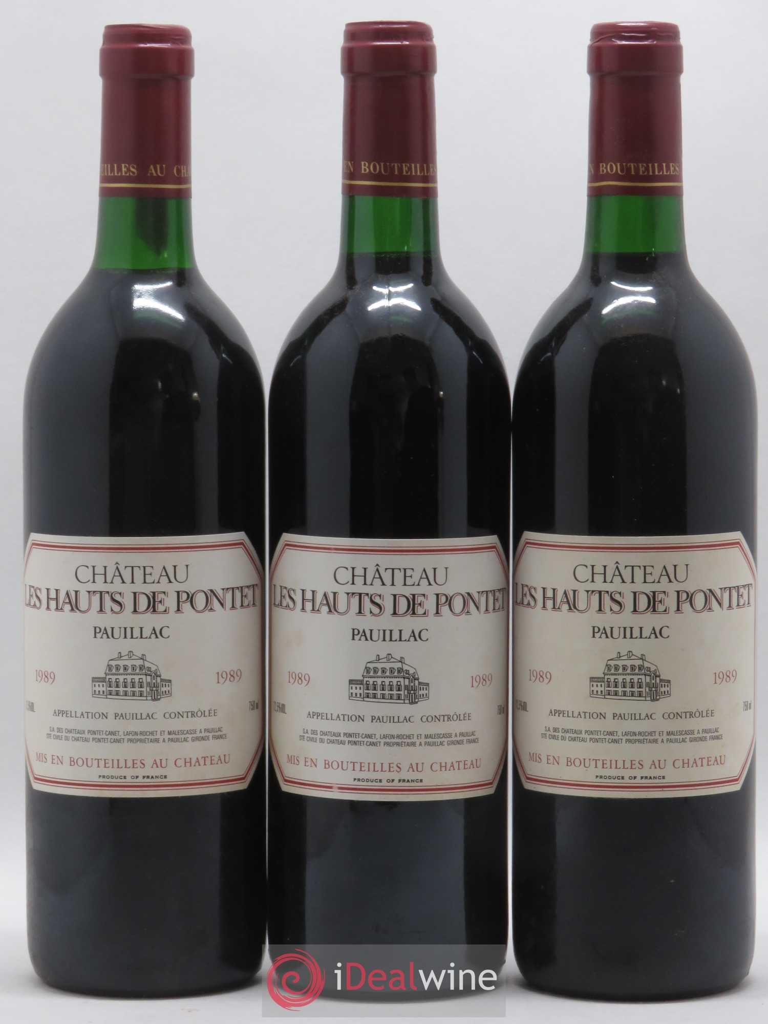 Les Hauts de Pontet-Canet Second Vin 1989 - Lot de 3 bouteilles - 0