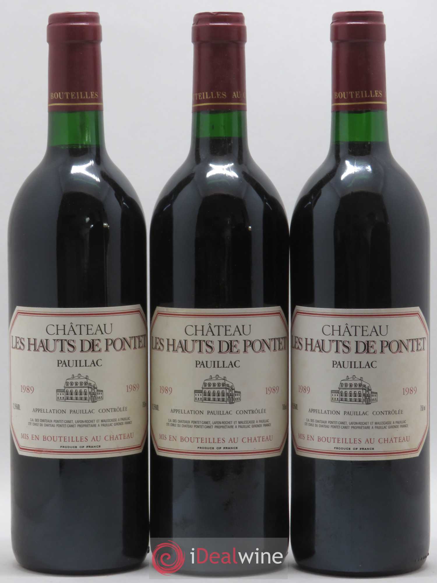 Les Hauts de Pontet-Canet Second Vin 1989 - Lot de 3 bouteilles - 0
