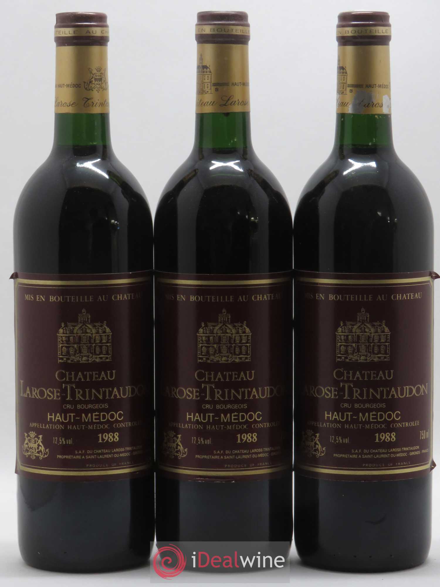Château Larose Trintaudon Cru Bourgeois 1988 - Lot de 12 bouteilles - 1