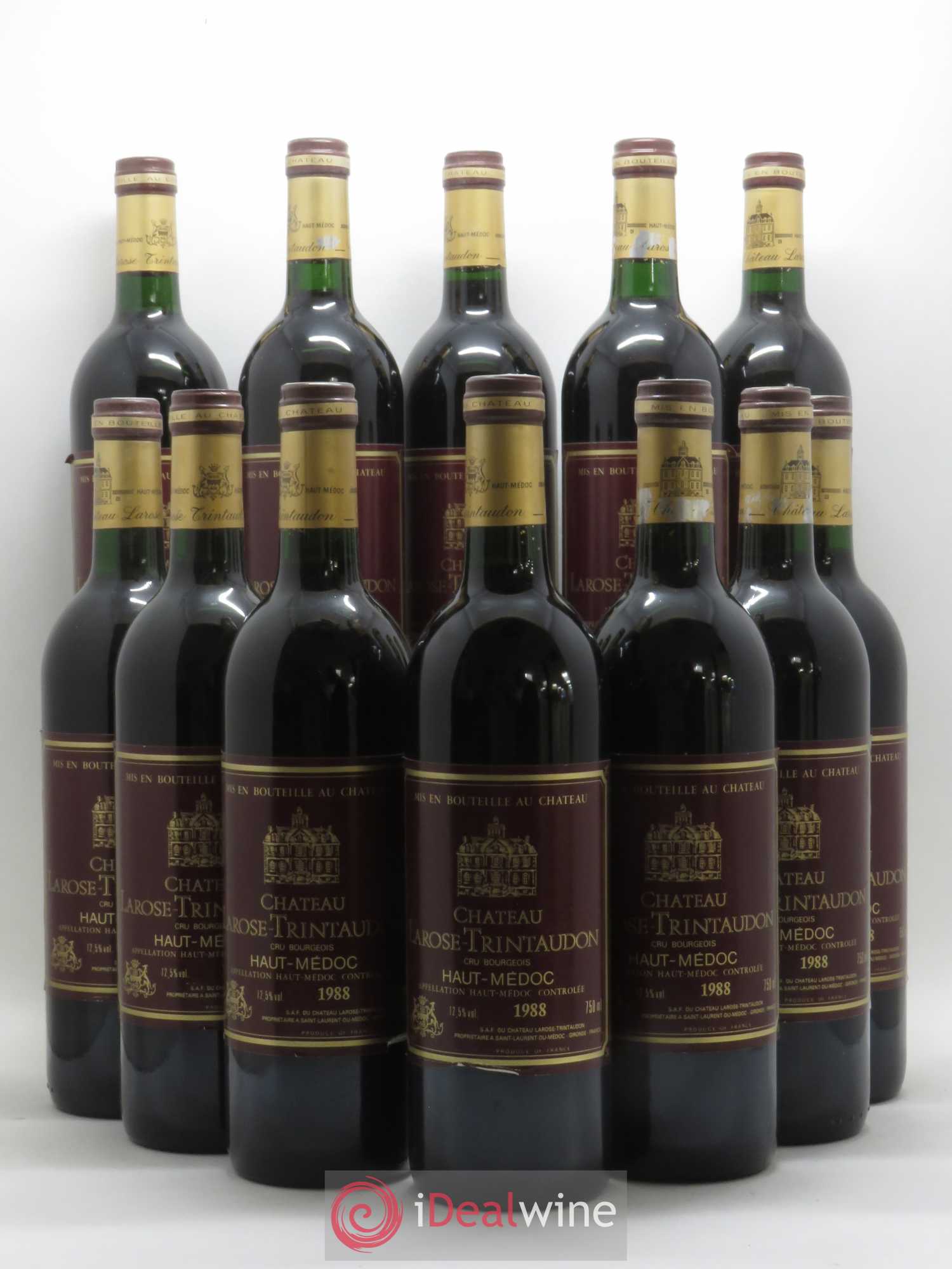 Château Larose Trintaudon Cru Bourgeois 1988 - Lot de 12 bouteilles - 0