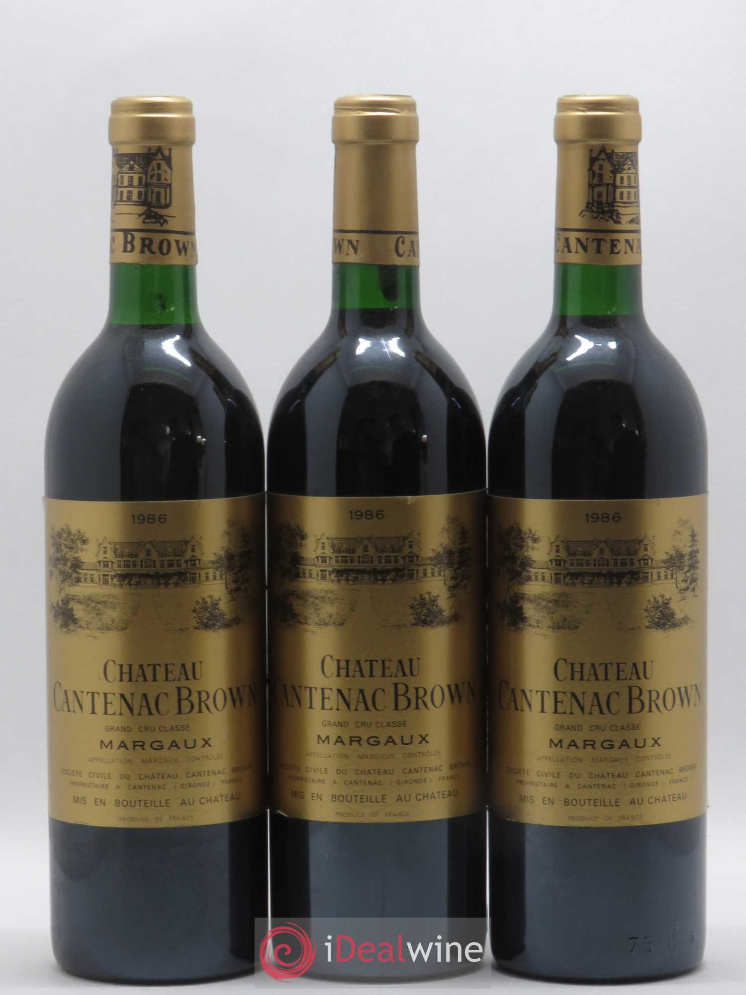 Château Cantenac Brown 3ème Grand Cru Classé 1986 - Lot de 12 bouteilles - 1