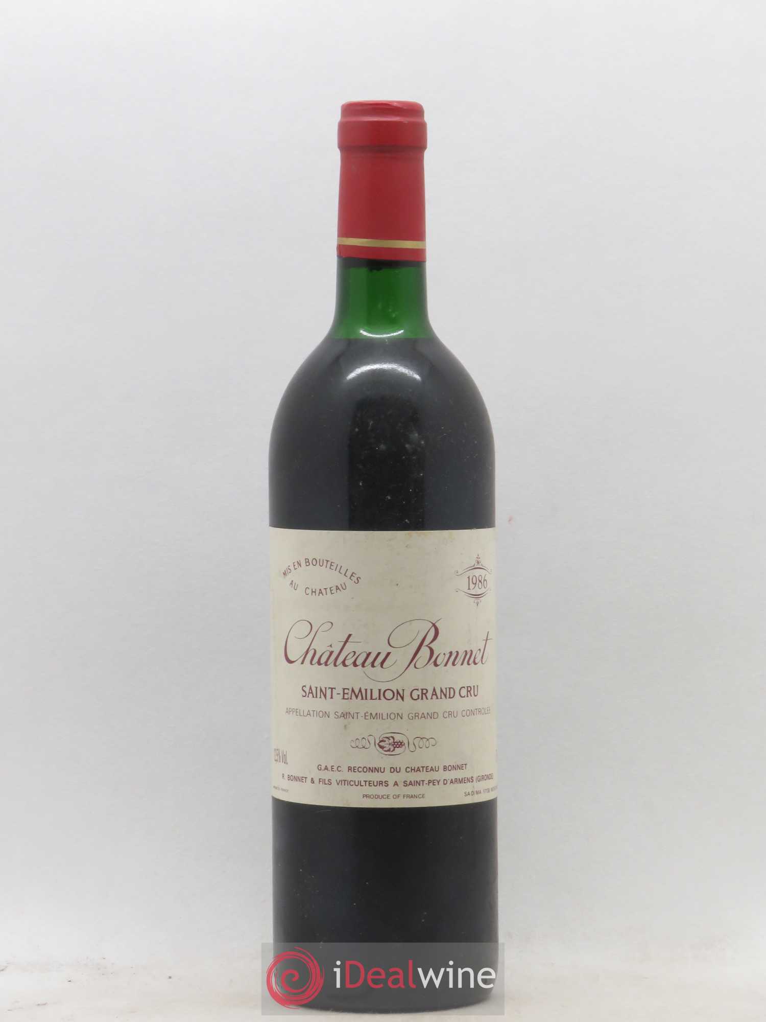 Saint-Émilion Grand Cru Château Bonnet 1986 - Lot de 1 bouteille - 0