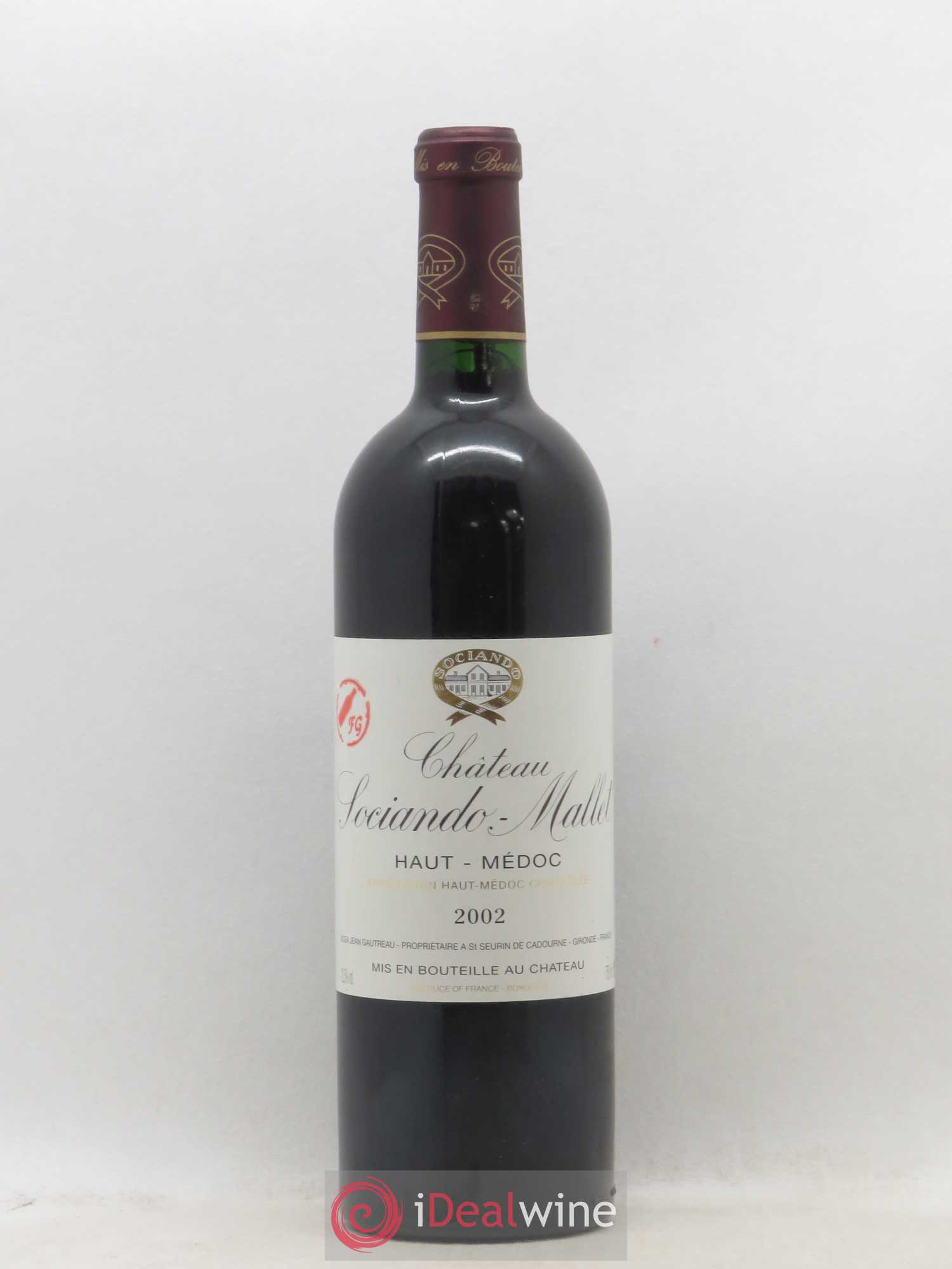 Château Sociando Mallet 2002 - Lot de 1 bouteille - 0