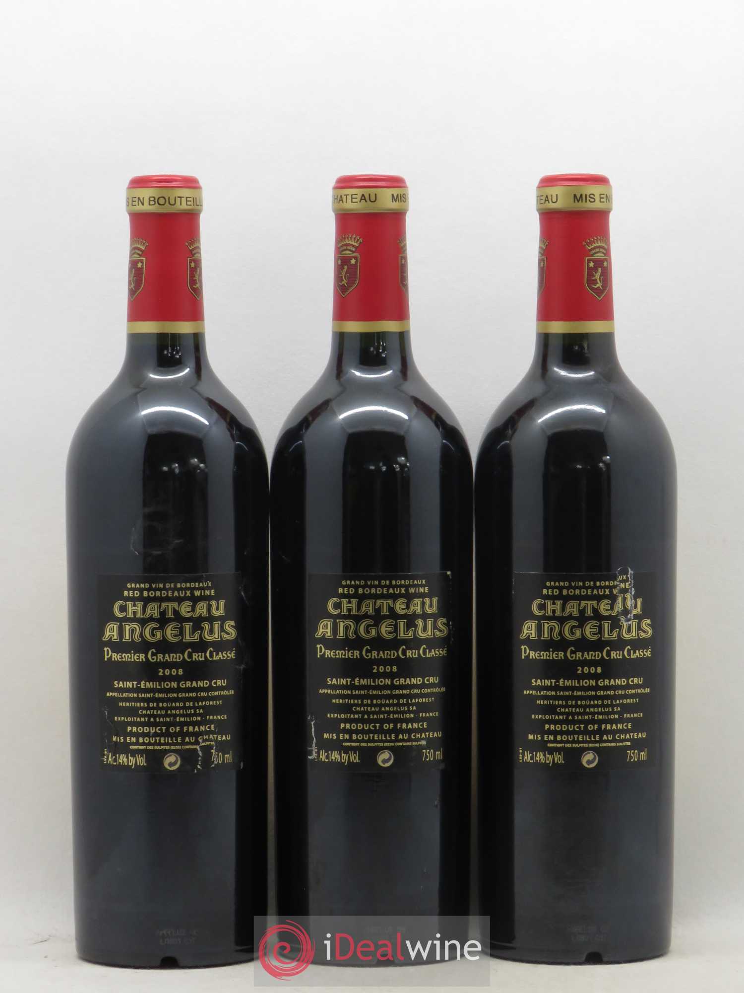 Château Angélus 1er Grand Cru Classé A 2008 - Lot de 6 bouteilles - 4