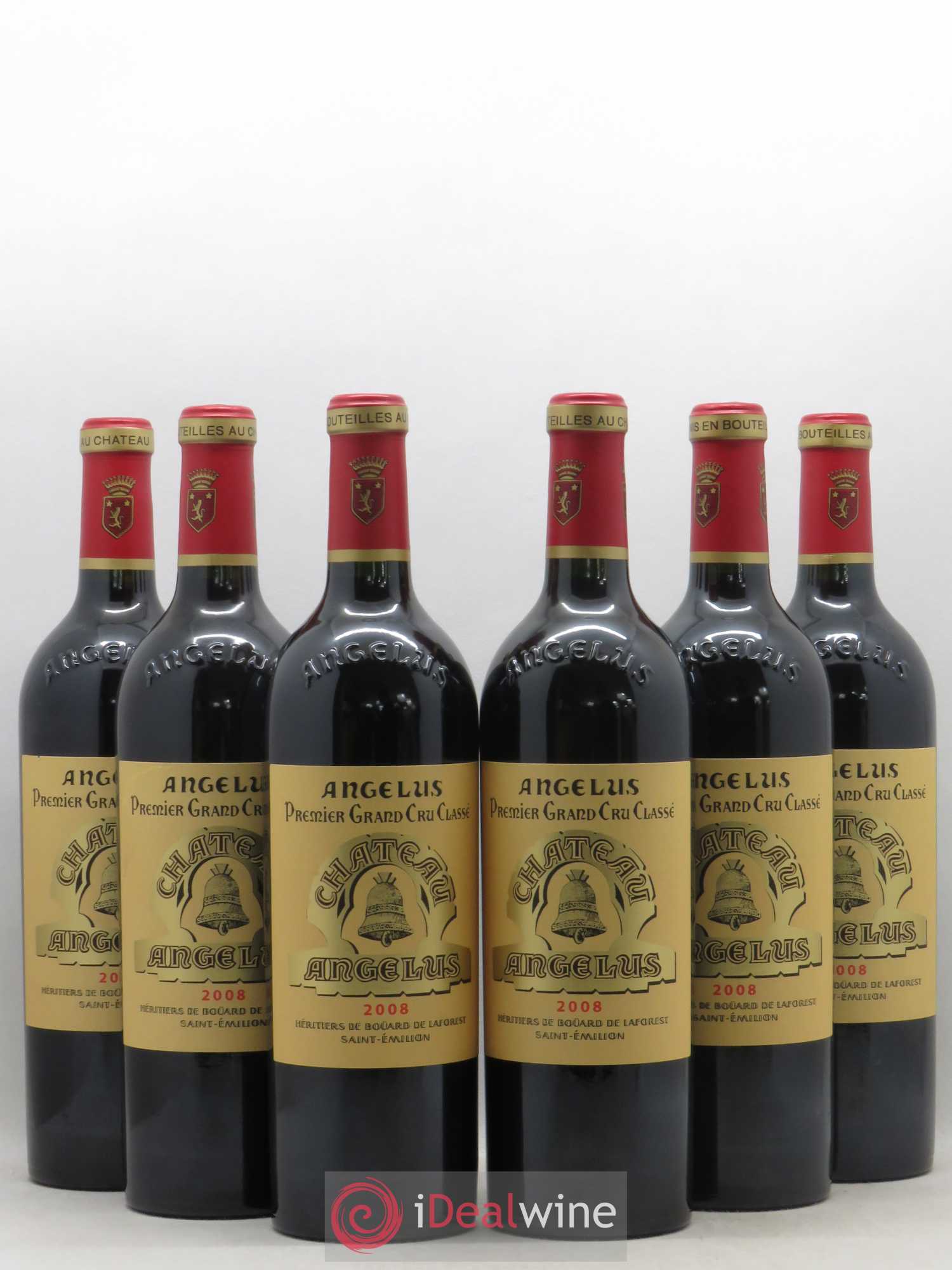 Château Angélus 1er Grand Cru Classé A 2008 - Lot de 6 bouteilles - 0