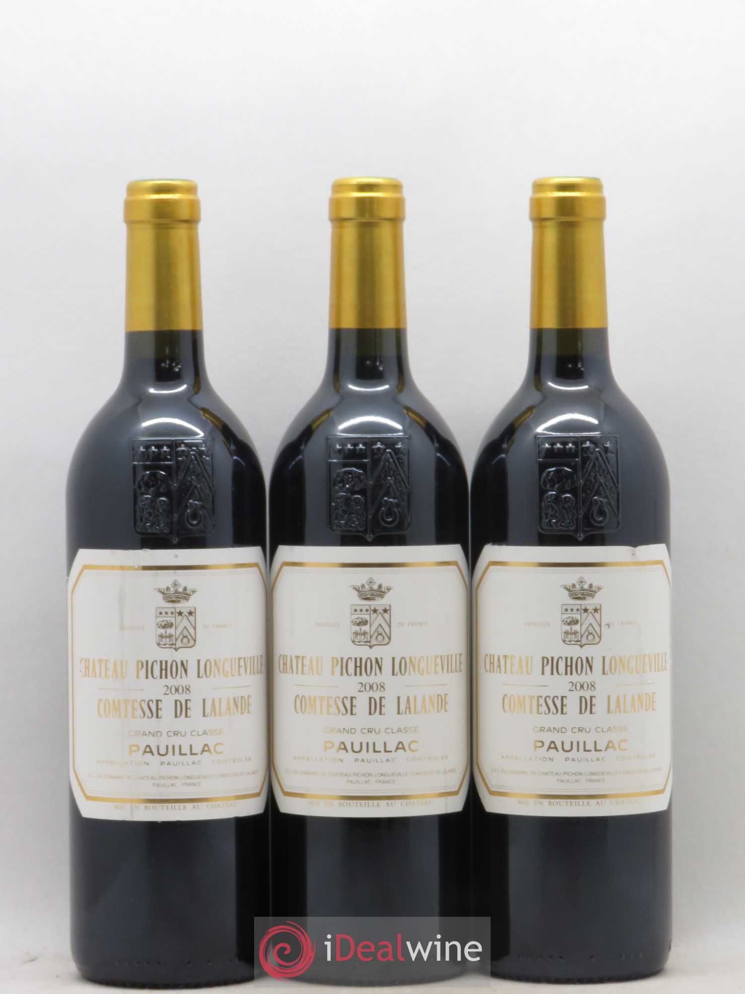 Château Pichon Longueville Comtesse de Lalande 2ème Grand Cru Classé 2008 - Lot de 3 bouteilles - 0