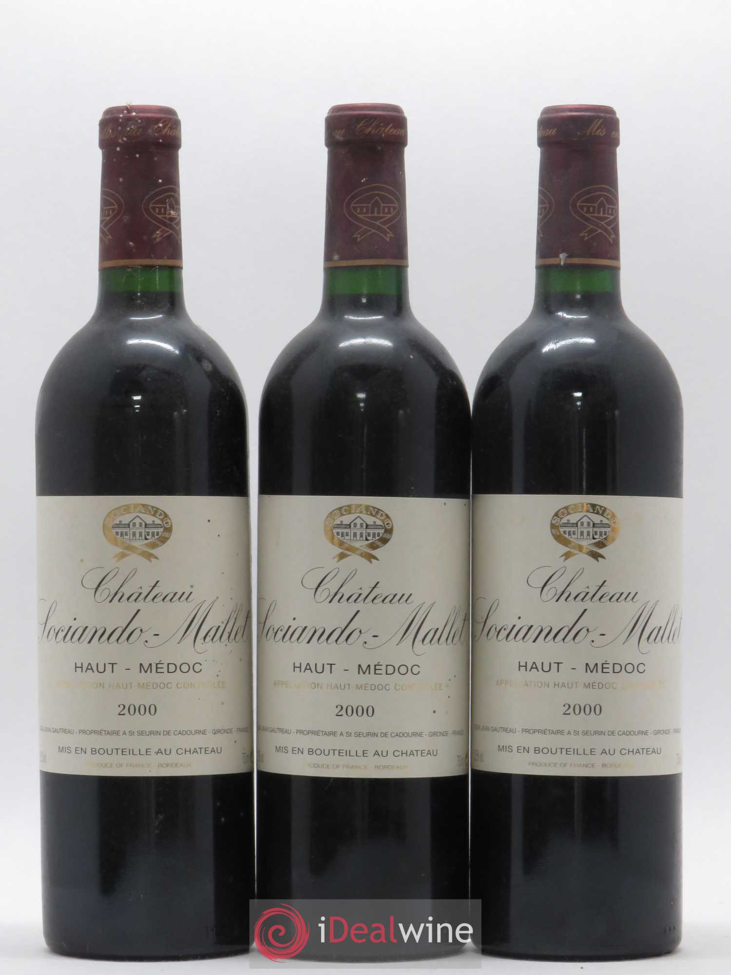 Château Sociando Mallet 2000 - Lot de 6 bouteilles - 2