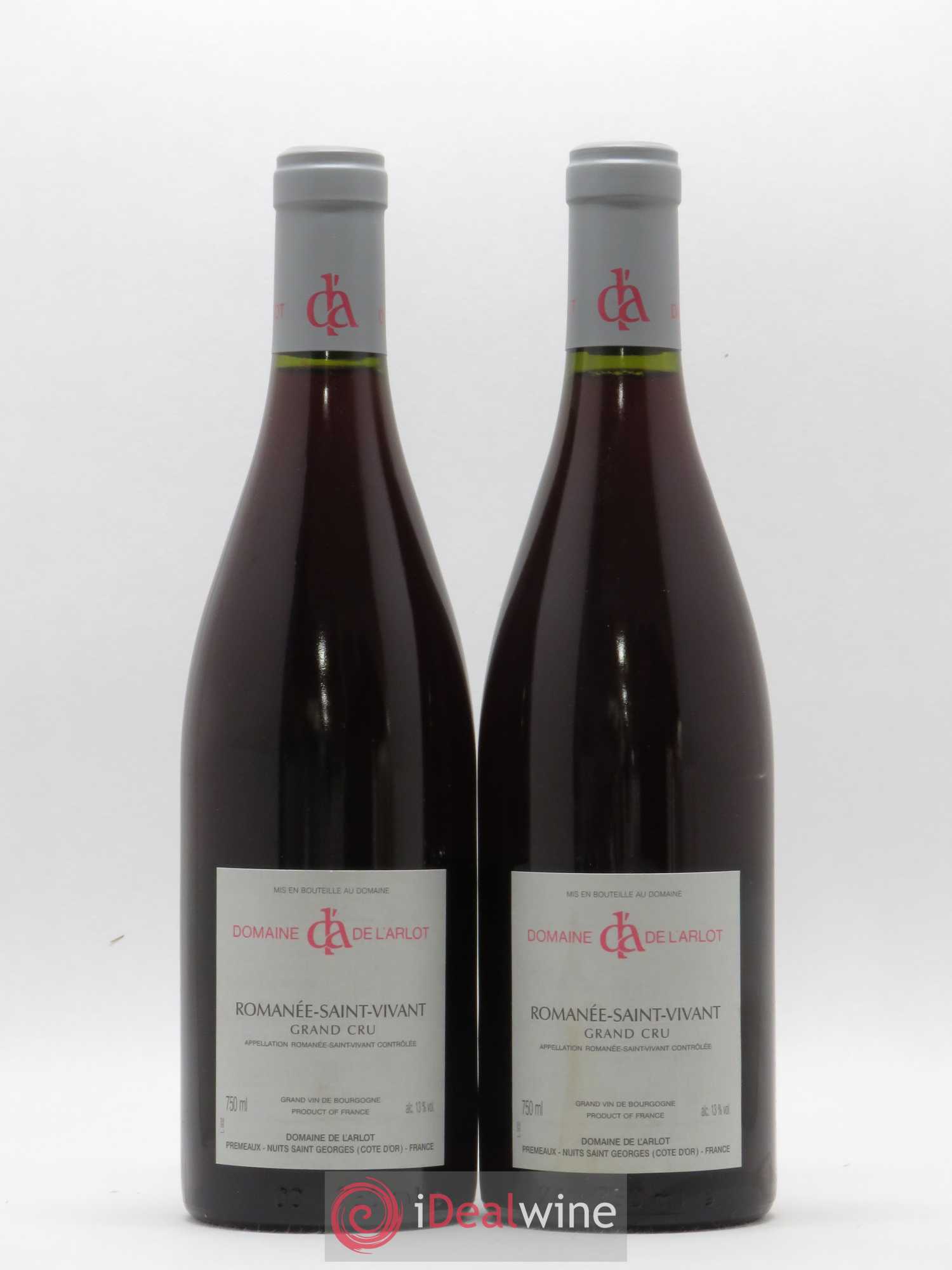 Romanée-Saint-Vivant Grand Cru Domaine de l'Arlot 2002 - Lot de 2 bouteilles - 1