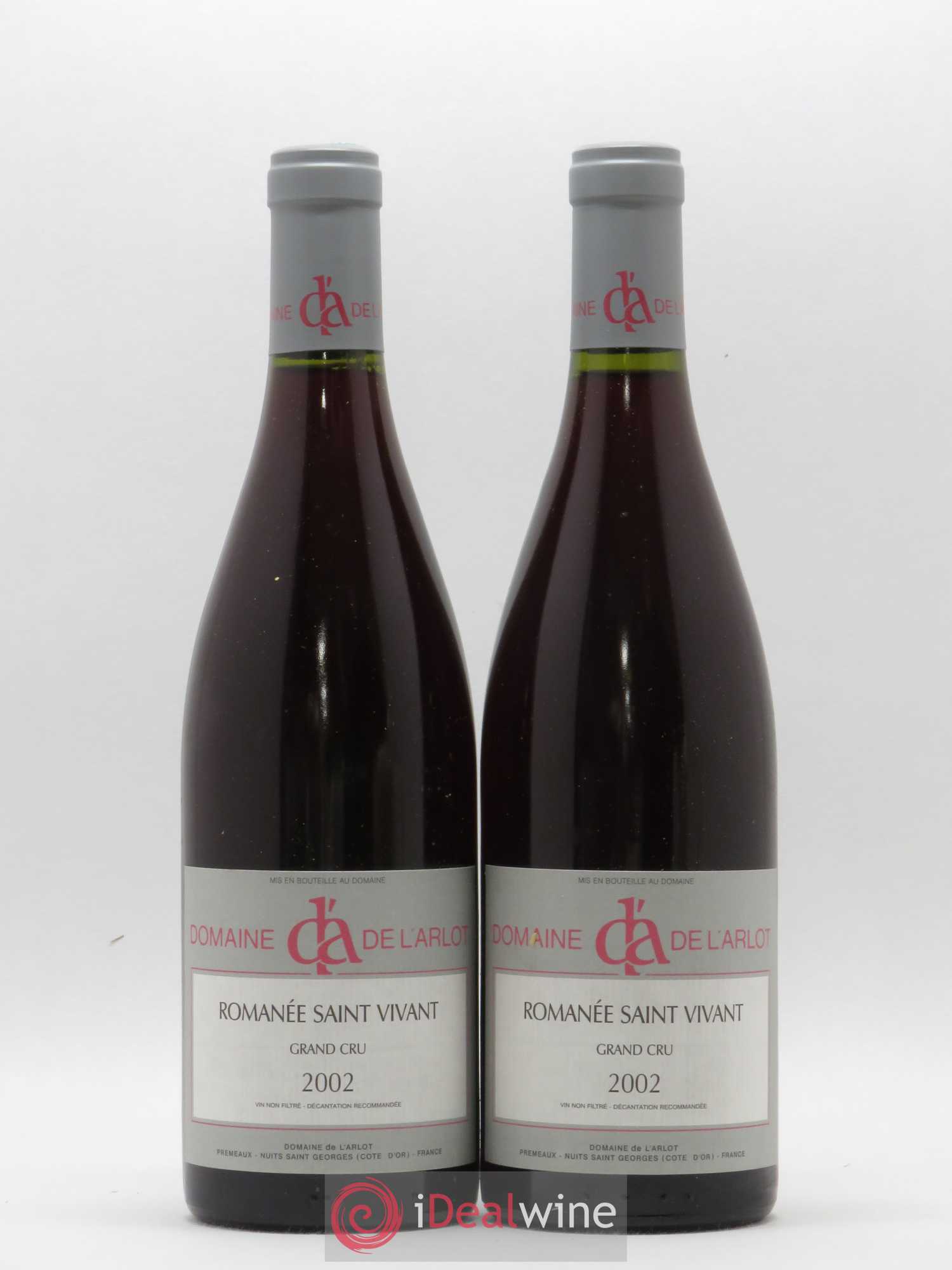 Romanée-Saint-Vivant Grand Cru Domaine de l'Arlot 2002 - Lot de 2 bouteilles - 0