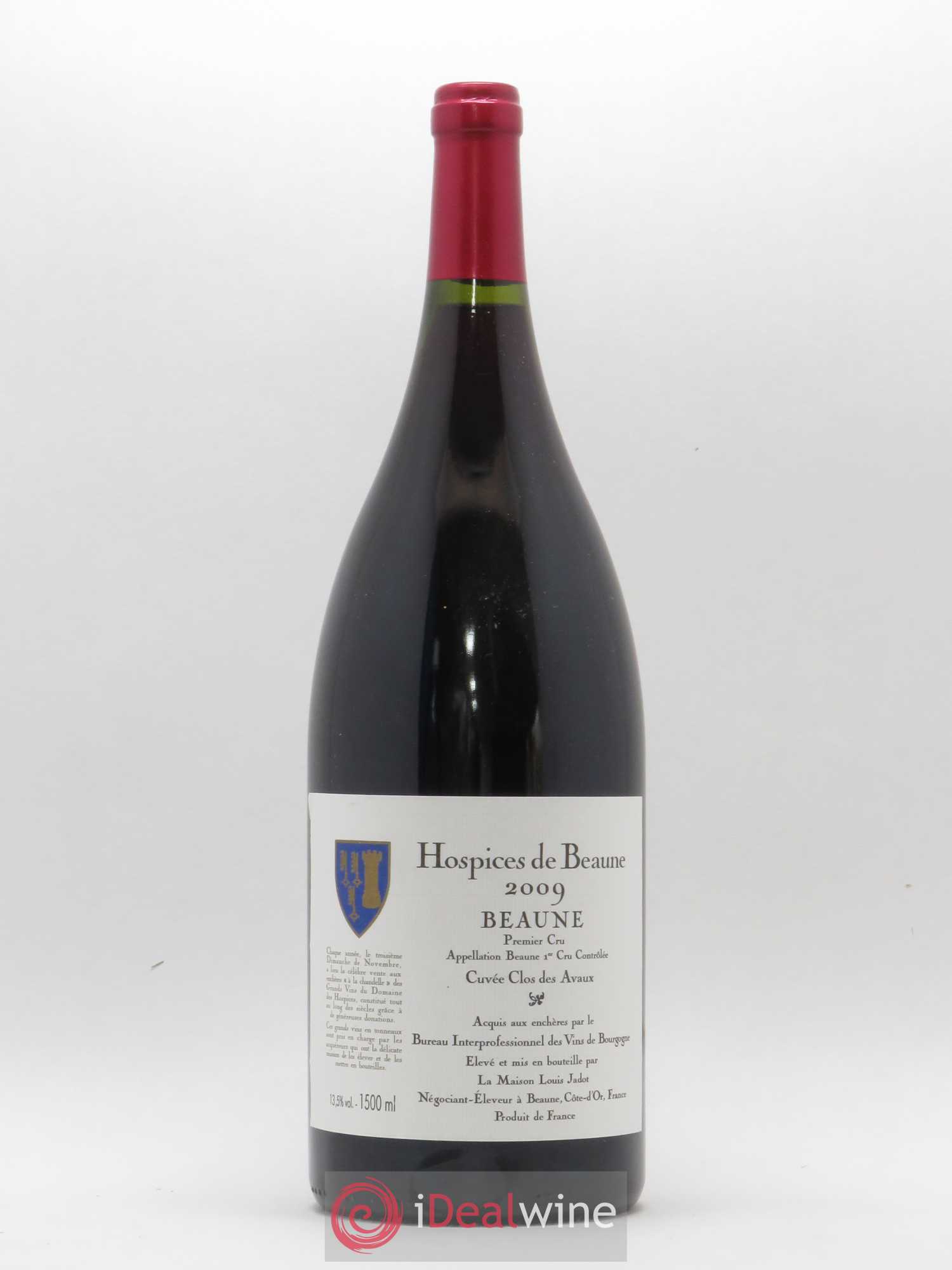 Beaune 1er Cru Cuvée Clos Des Avaux Hospices de Beaune Louis Jadot 2009 - Posten von 1 Magnum - 0
