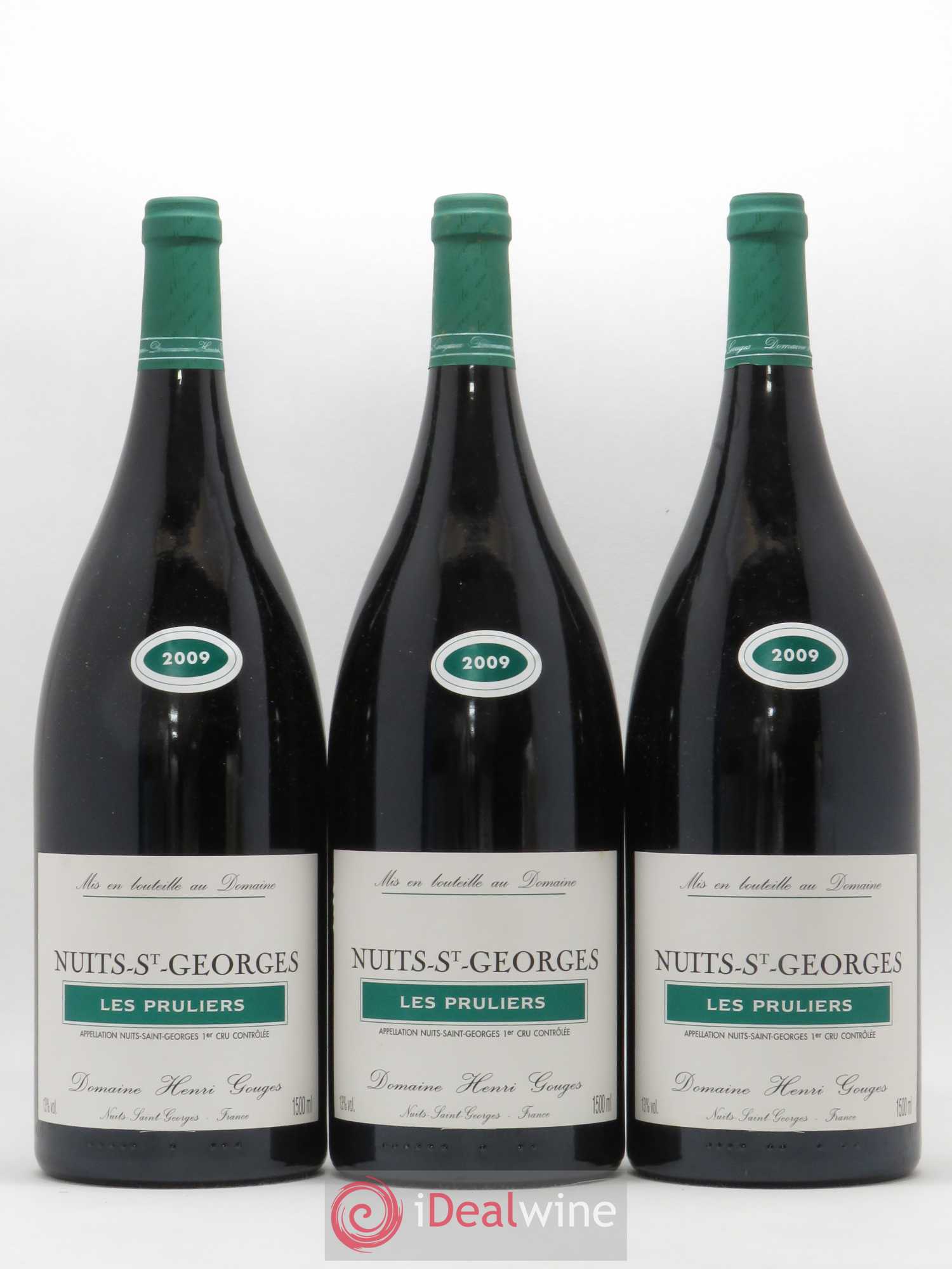 Nuits-Saint-Georges 1er Cru Les Pruliers Henri Gouges 2009 - Posten von 3 Magnum - 0