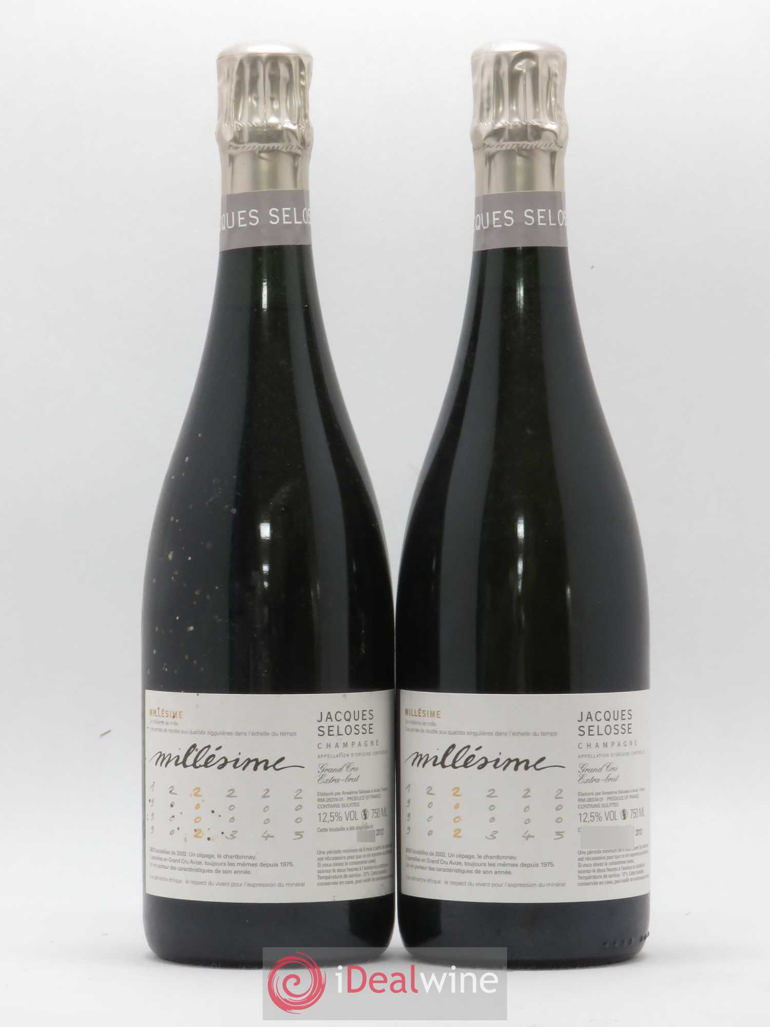 Blanc de Blancs Grand Cru Extra-Brut Jacques Selosse 2002 - Lot de 2 bouteilles - 0