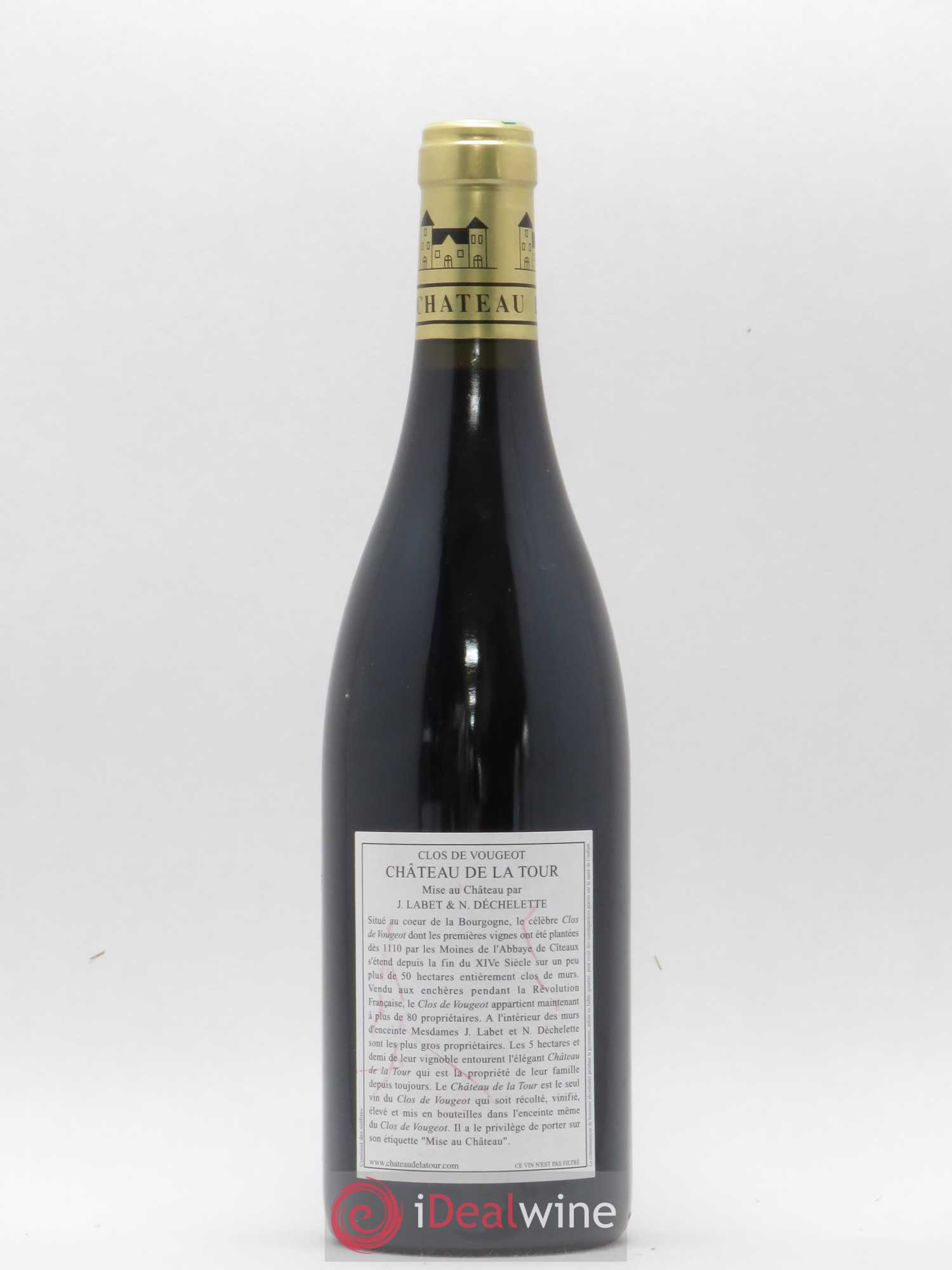 Clos de Vougeot Grand Cru Vieilles Vignes Château de La Tour 2010 - Lot de 1 bouteille - 1