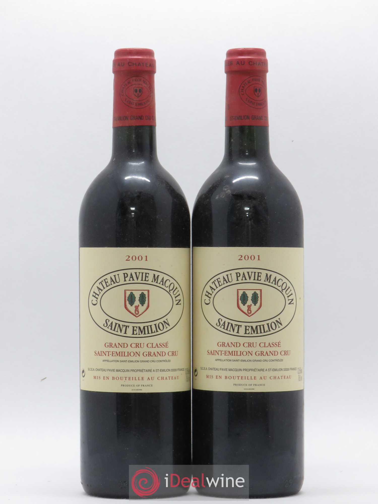 Château Pavie Macquin 1er Grand Cru Classé B 2001 - Lot de 2 bouteilles - 0