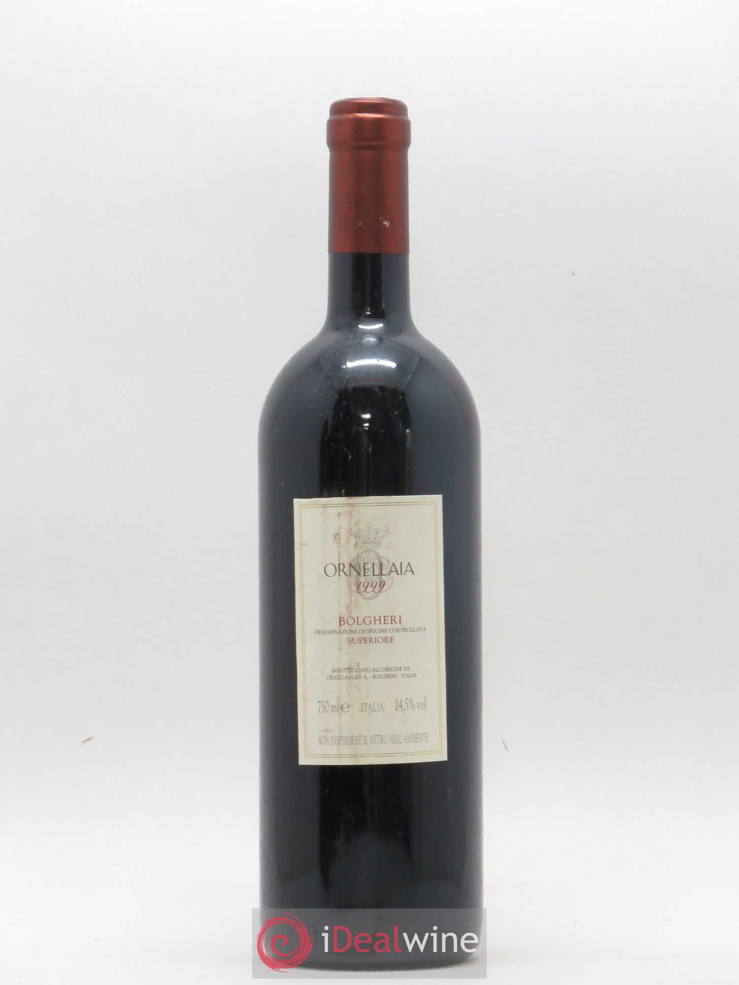 Bolgheri DOC Superiore Ornellaia Tenuta Dell'Ornellaia - Frescobaldi 1999 - Posten von 1 Flasche - 1