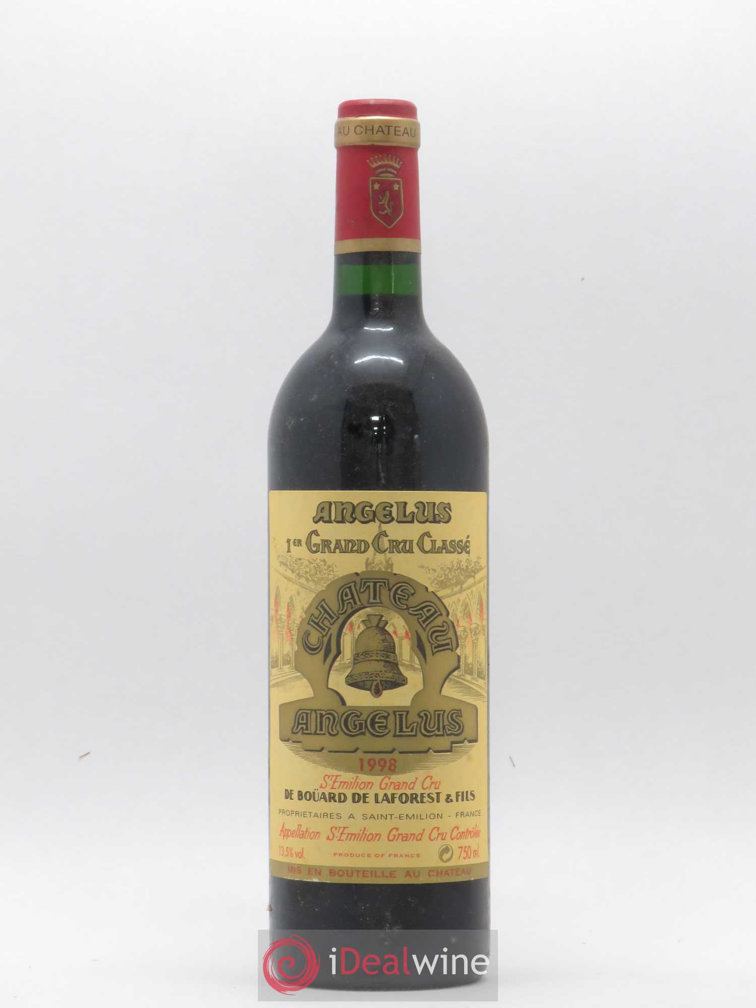 Château Angélus 1er Grand Cru Classé A 1998 - Lot de 1 bouteille - 0